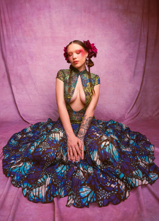 Multicolor Purple Abstract Texture Backdrop for Photo Booth DHP-701