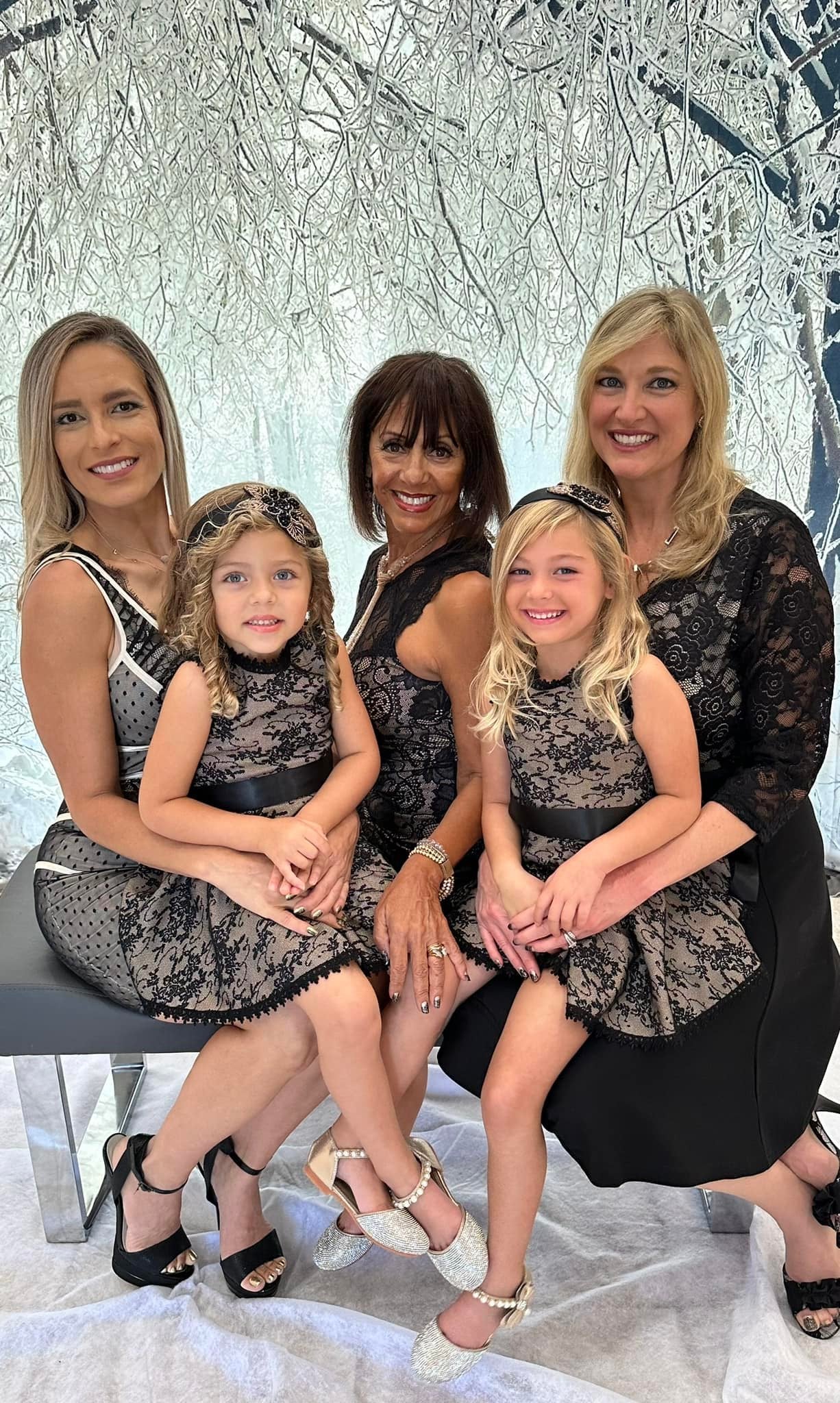 Christmas White Snow Tree Photography Backdrop KAT-87