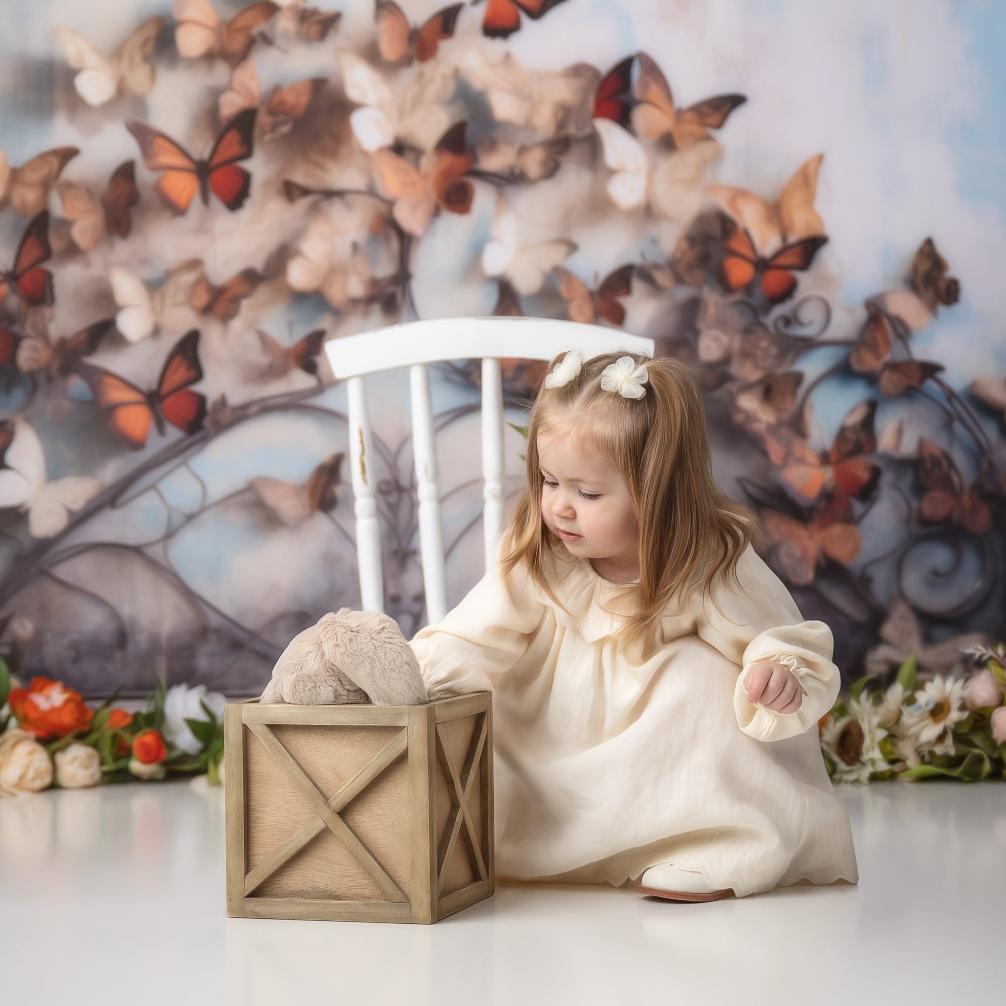 Artistic Autumn Tree with Butterflies Backdrop BRP7-201
