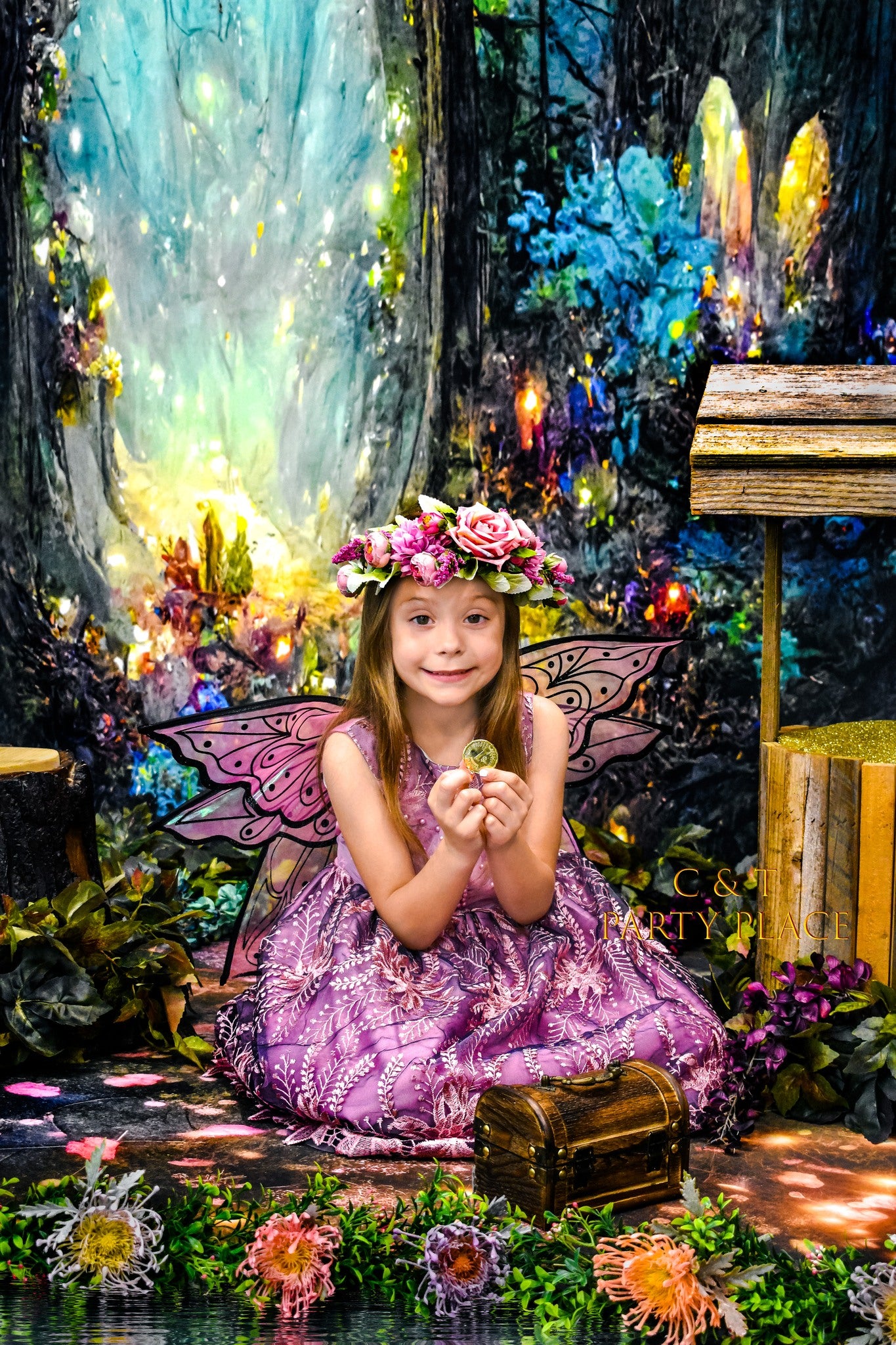 Fantasy Oil Painting Forest Photography Backdrop M-76