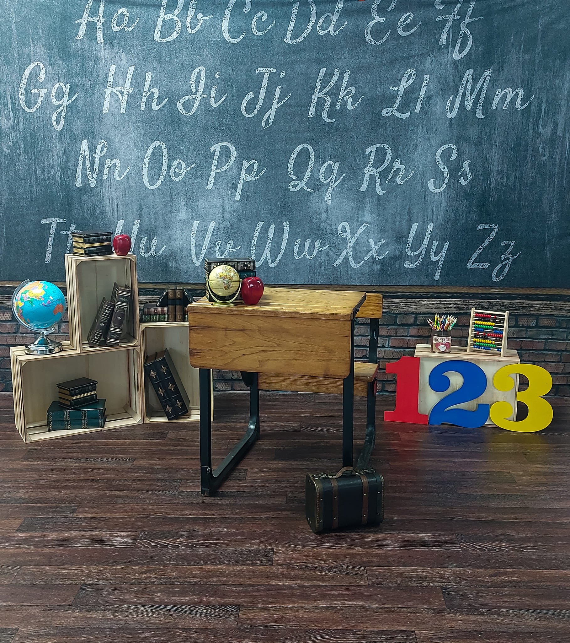 School Day Chlakboard Children Photography Backdrop D843