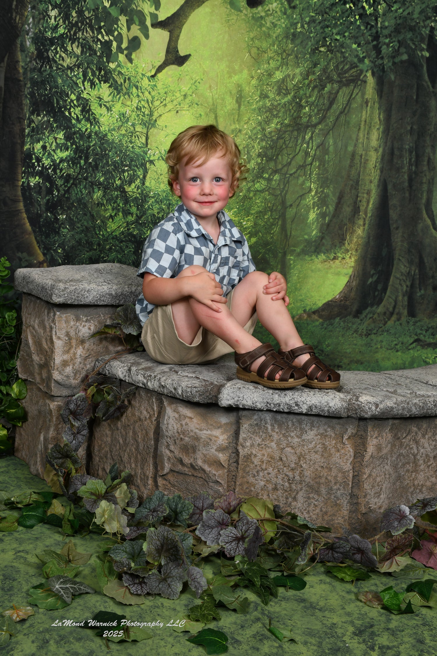 Secret Forest Big Tree Green Backdrop for Photo Studio LV-837