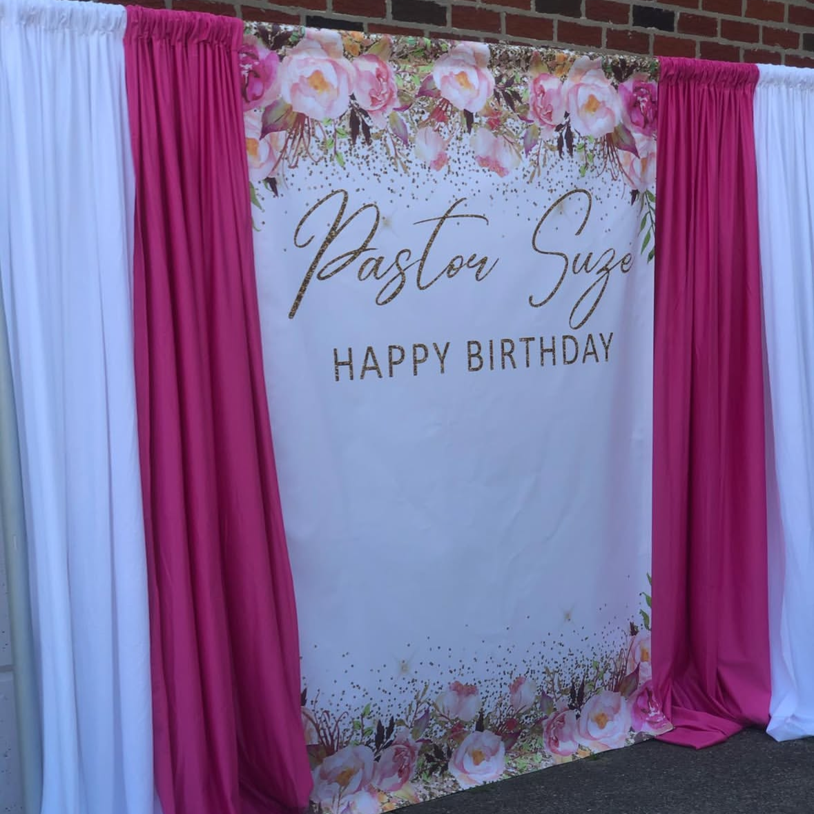 Custom Fabric Backdrop for Birthday & Photography & Trade Show & Party Decor Event