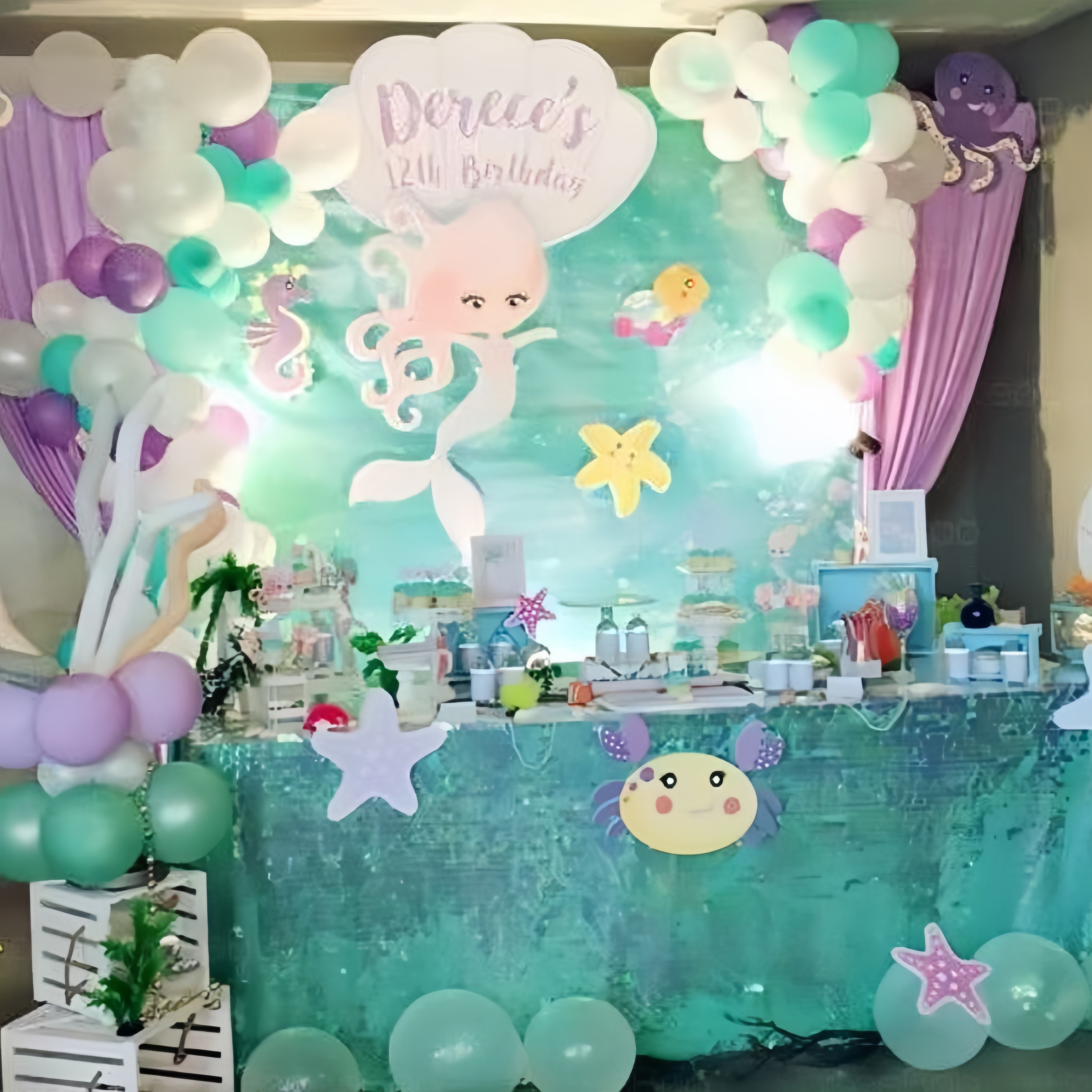 Custom Fabric Backdrop for Birthday & Photography & Trade Show & Party Decor Event