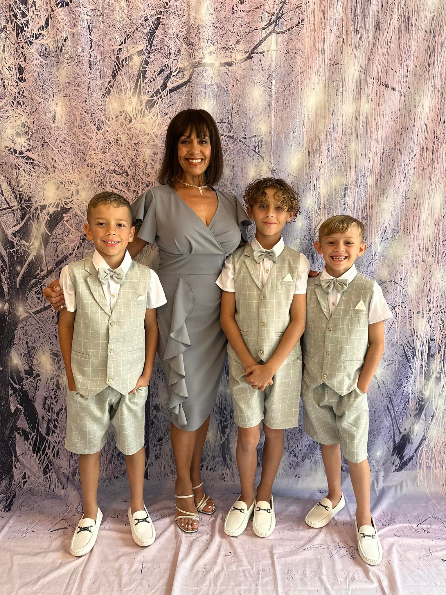 Xmas Snowflakes Winter Trees with hoarfrost Photo Studio Backdrop GC-112