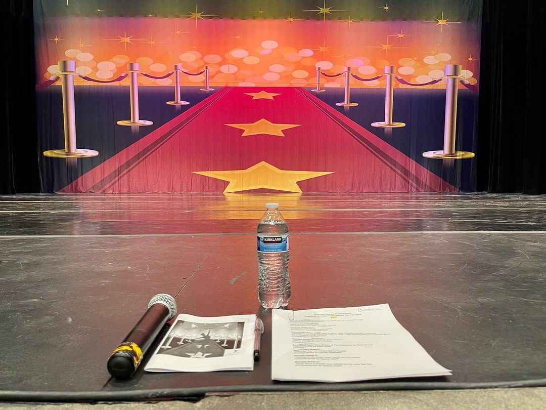 Hollywood Red Carpet Gold Lights Backdrops for Photography LV-287