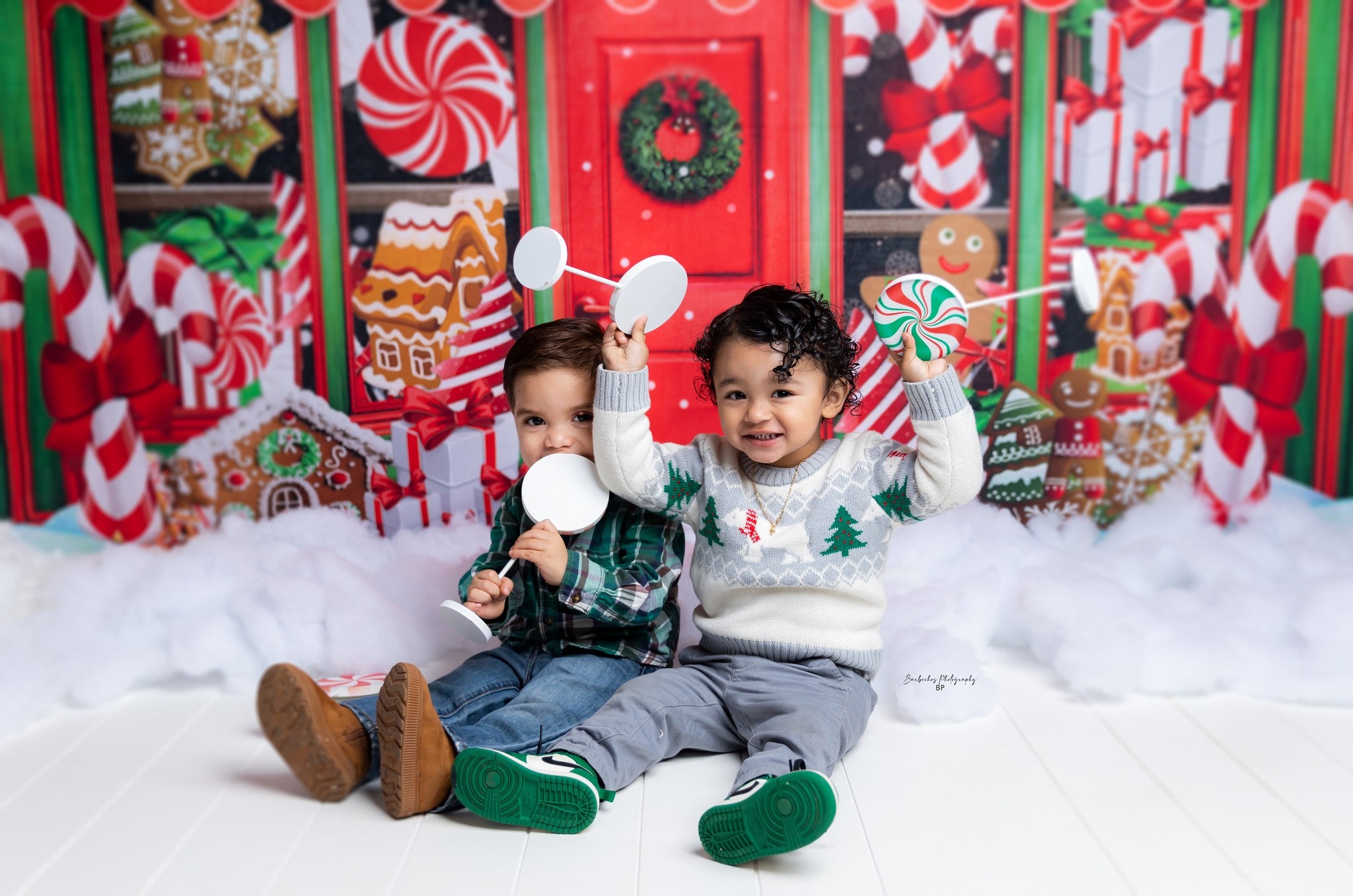 Candy Shop Christmas Holiday Winter Backdrop D851