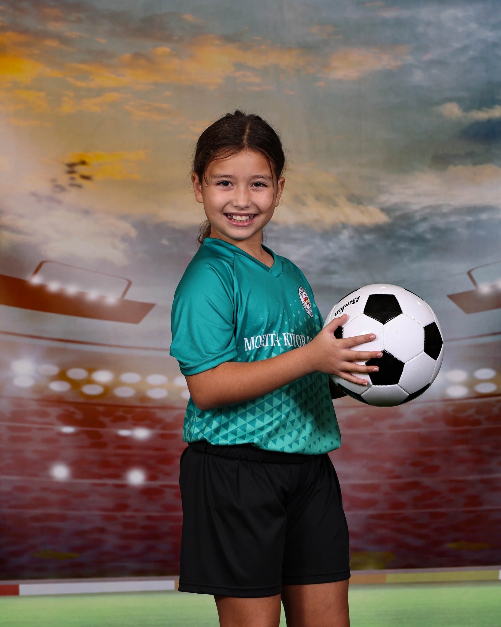 Night Soccer Field Spotlights s Sports Photo Booth Backdrop M063