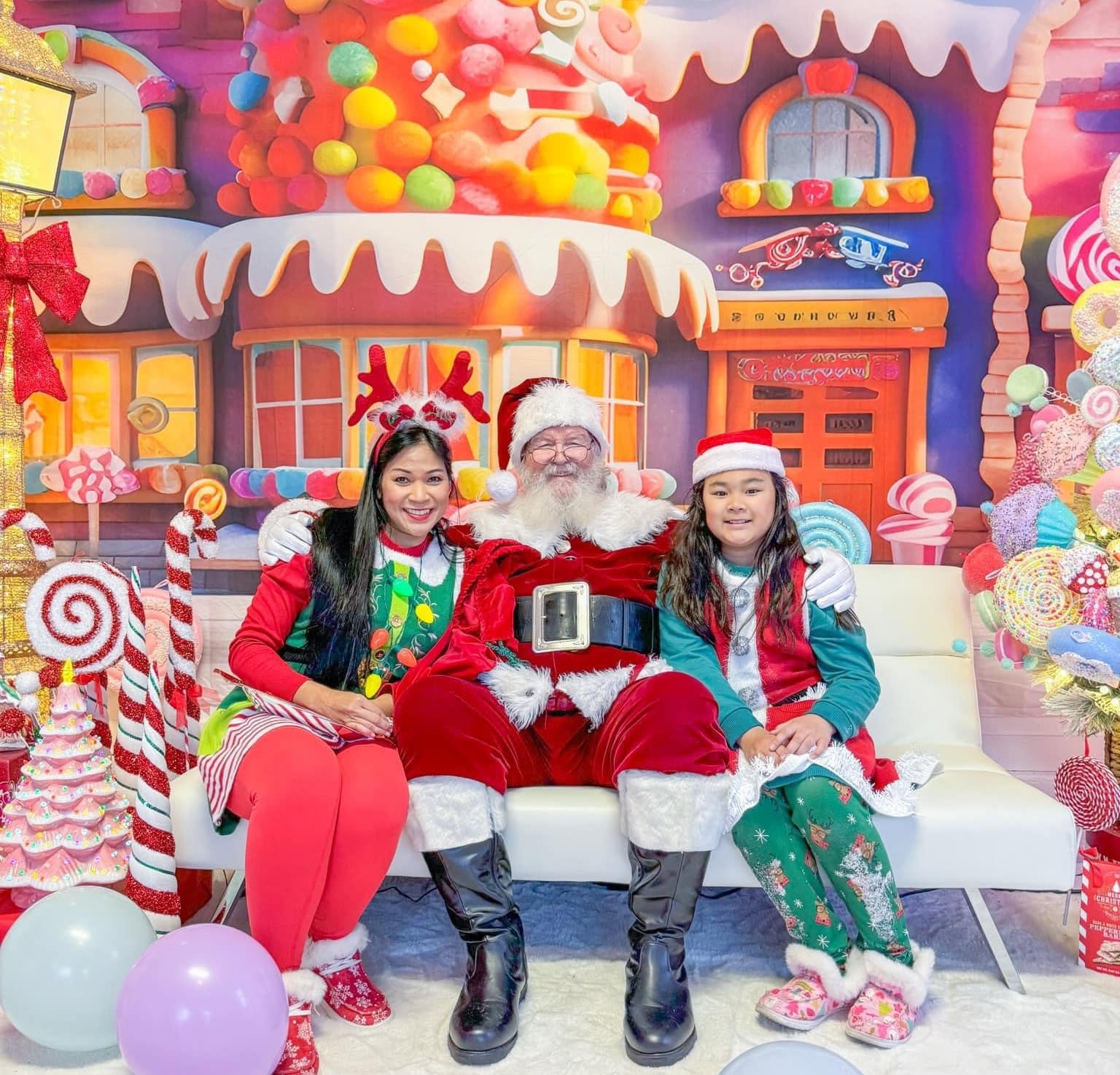 Cartoon Candy House Gingerbread Christmas Backdrop M9-38