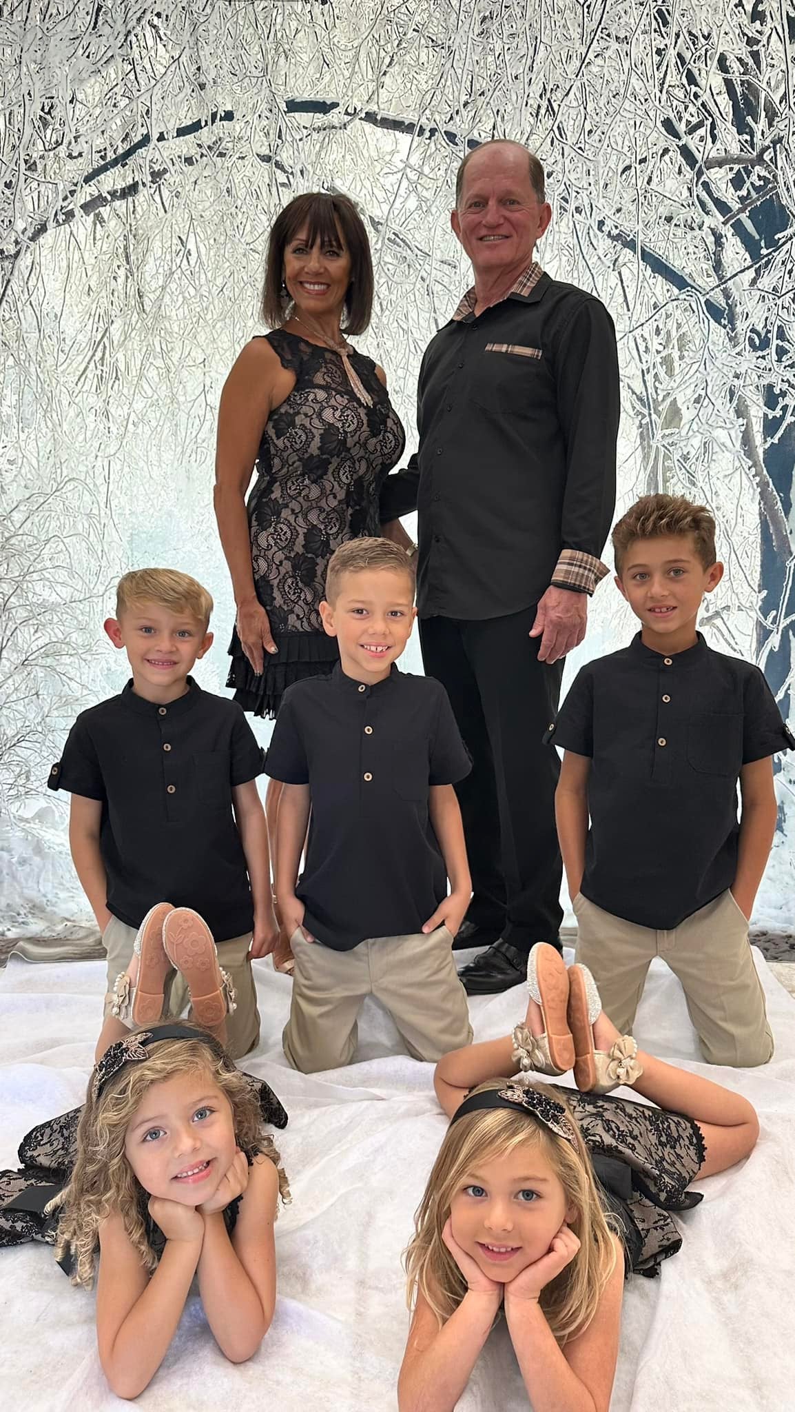 Christmas White Snow Tree Photography Backdrop KAT-87