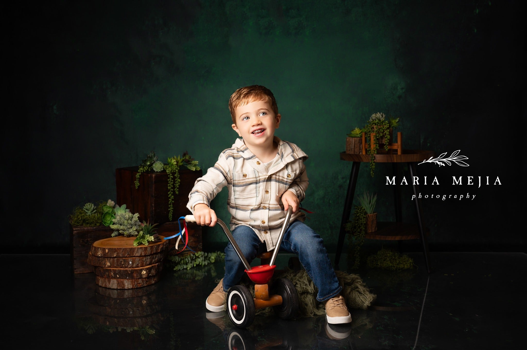 Abstarct Dark Green Texture Photo Studio Backdrop GC-139