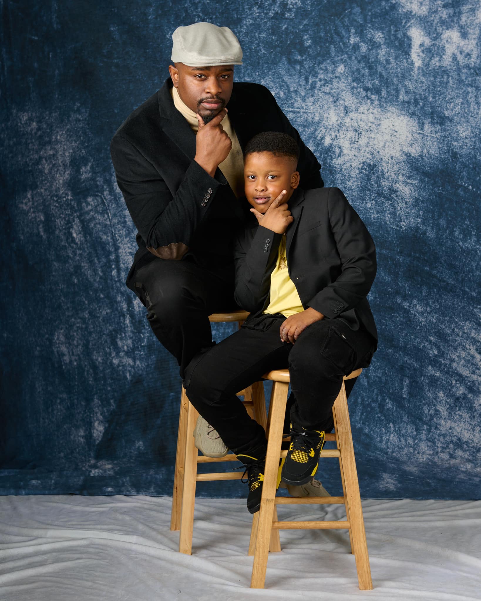 Abstarct Backdrop Blue Concrete Wall for Photo Studio D80