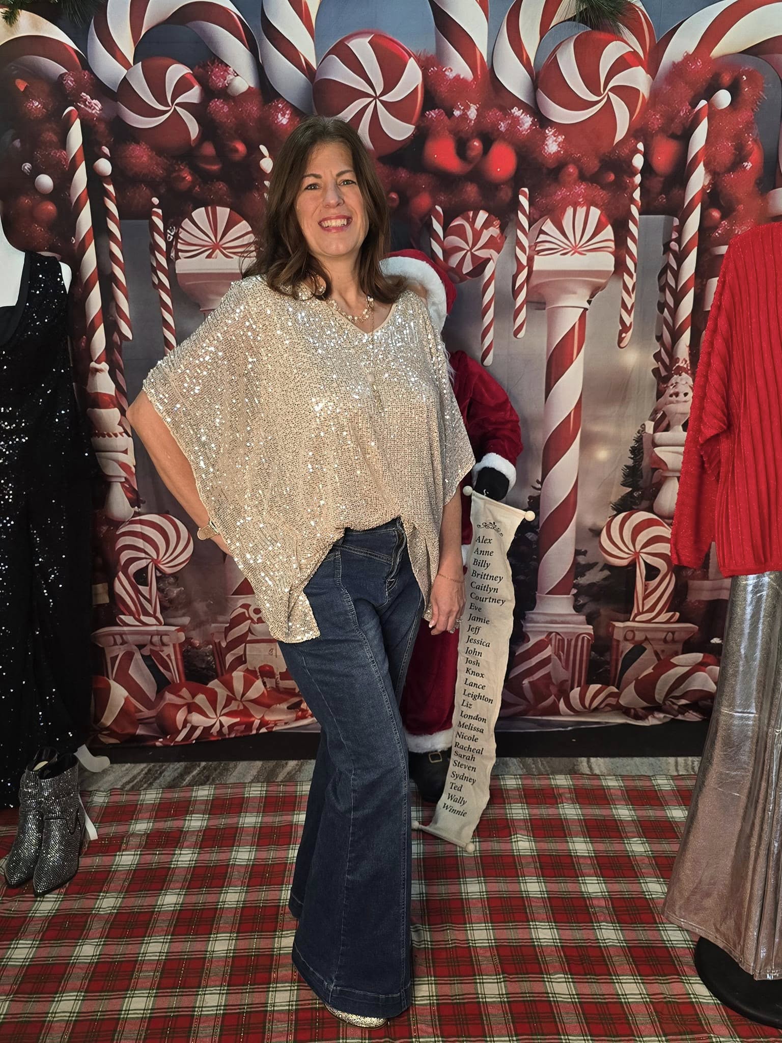 Christmas Whimsical Candy Cane Archway Backdrop RR8-229