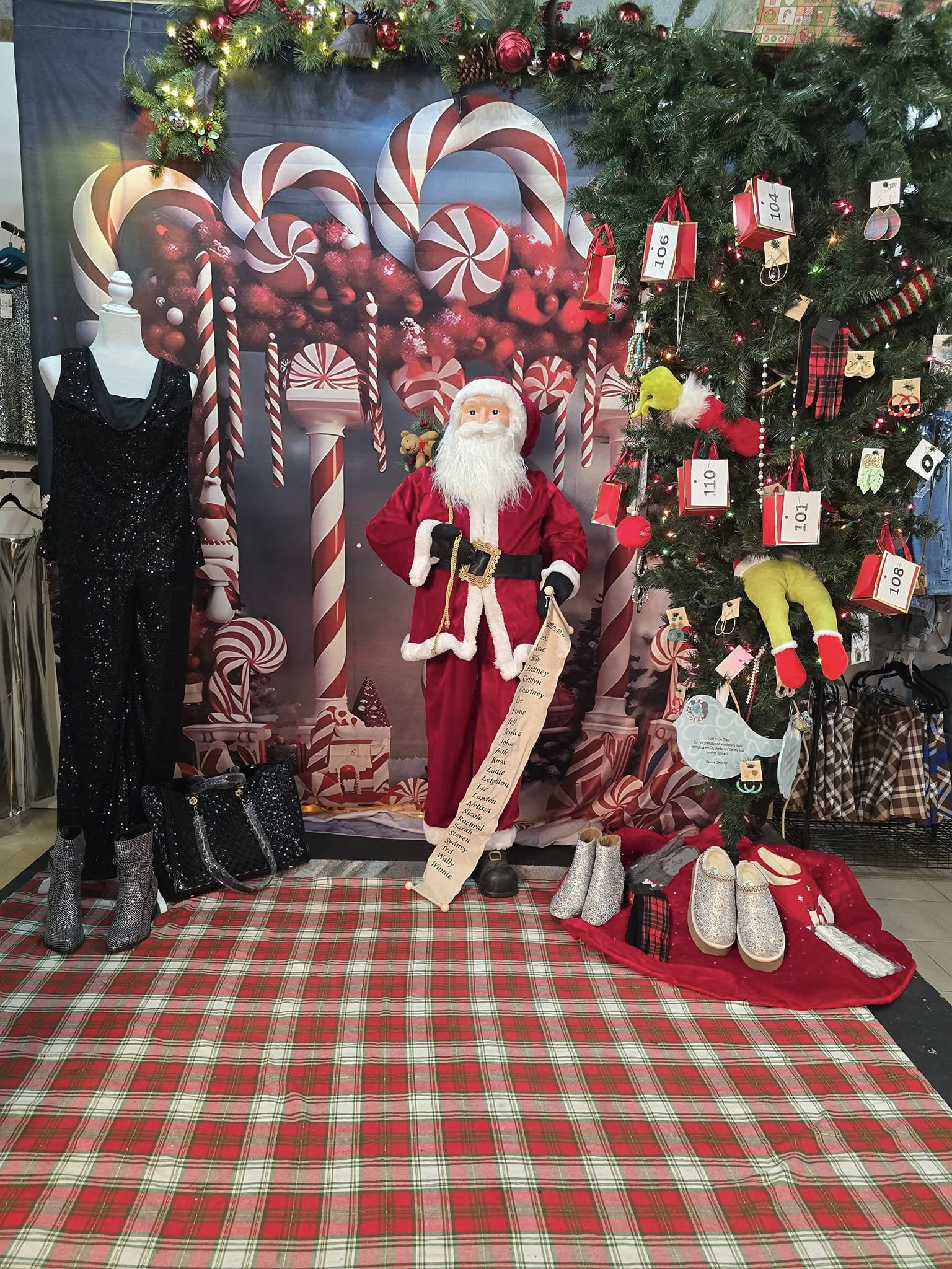 Christmas Whimsical Candy Cane Archway Backdrop RR8-229