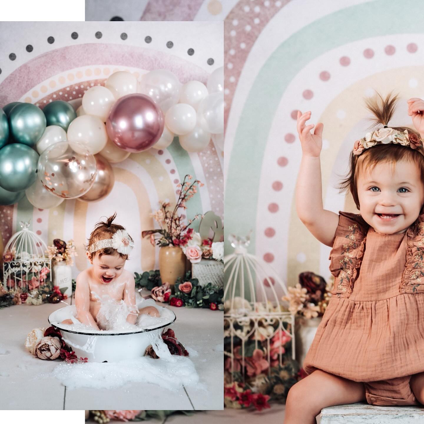 Boho Rainbow Children Baby Photo Shoot Backdrop  D769