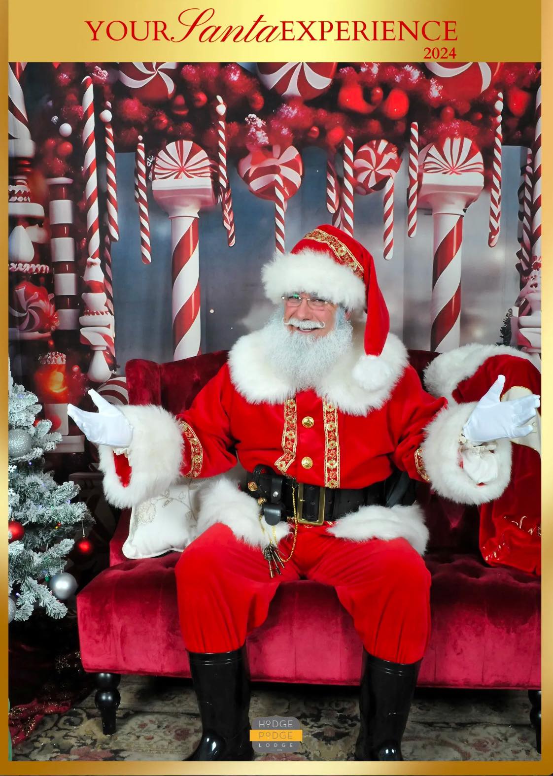 Christmas Whimsical Candy Cane Archway Backdrop RR8-229