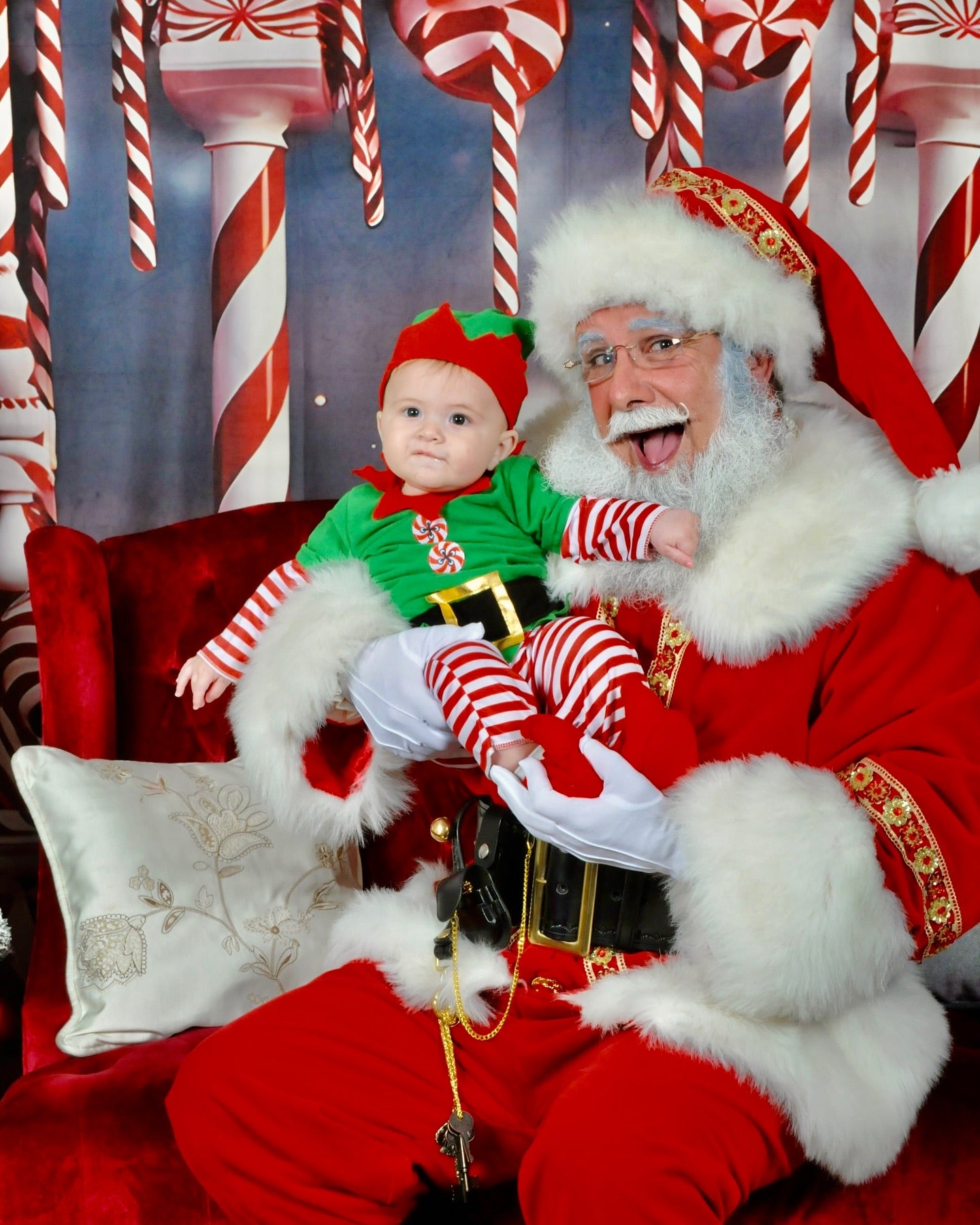 Christmas Whimsical Candy Cane Archway Backdrop RR8-229