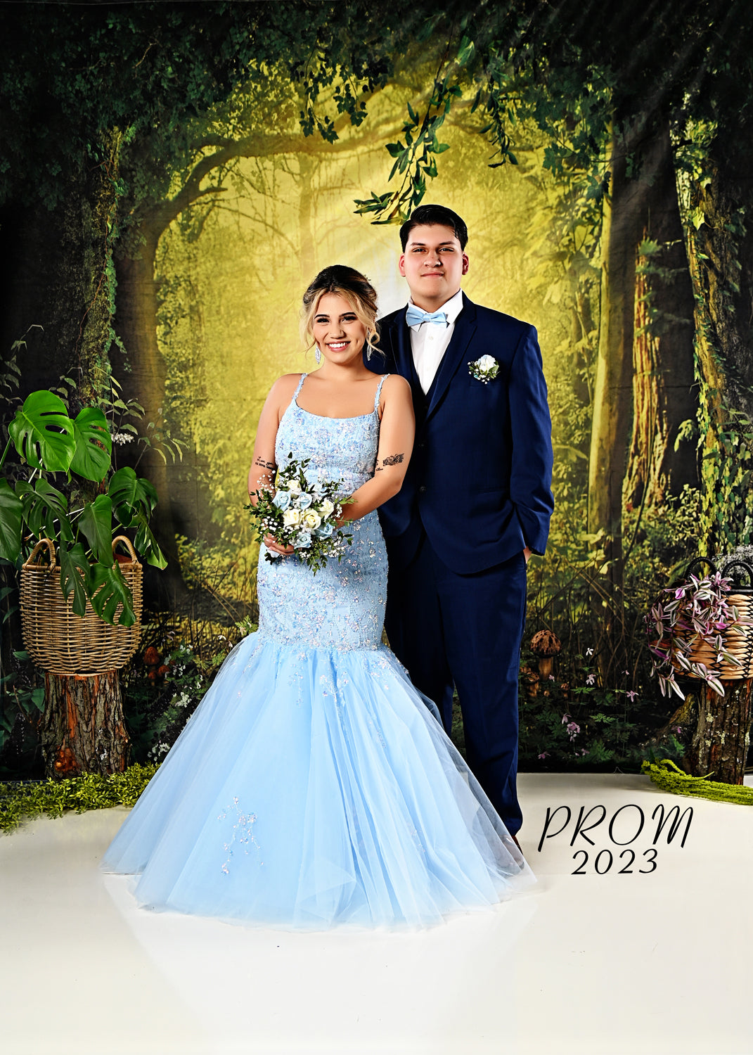 Magical Woodland Light Green Photography Backdrop SH-752