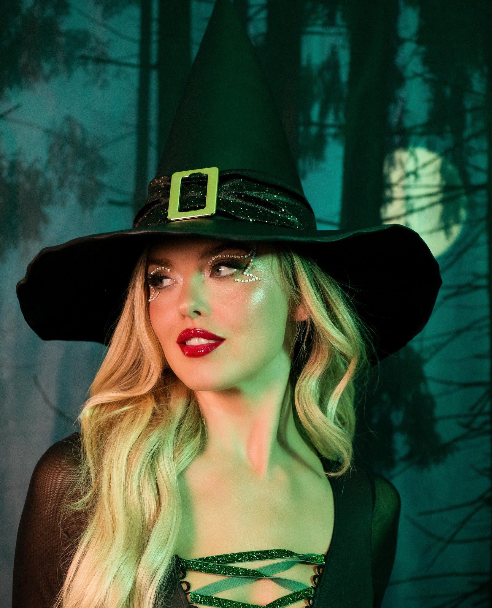 Magic Mystery Night Foggy Forest Halloween Backdrop SH-1075