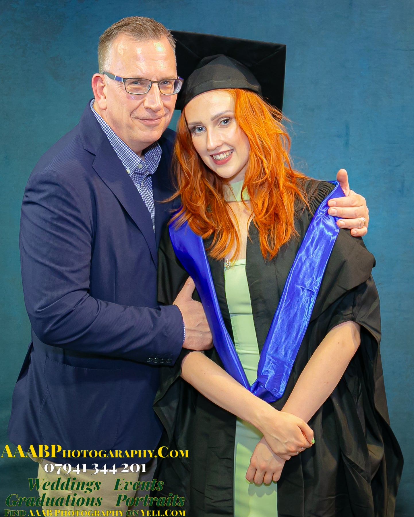 Abstract Dark Blue Texture Portrait Photo Studio Backdrop DHP-207