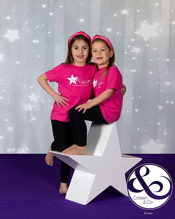 Shiny Grey Stars Glitter Photo Studio Backdrop GC-105