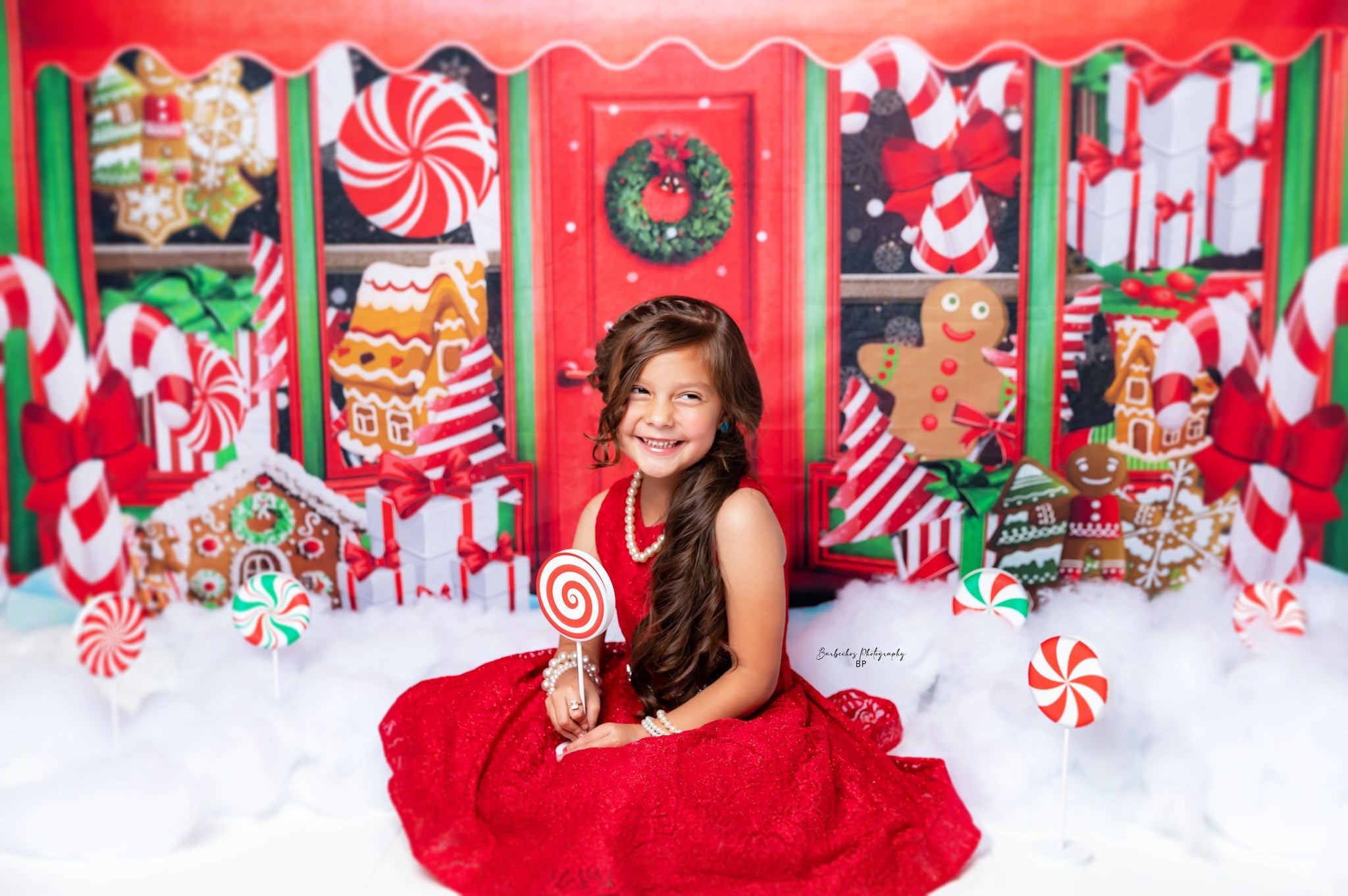 Candy Shop Christmas Holiday Winter Backdrop D851