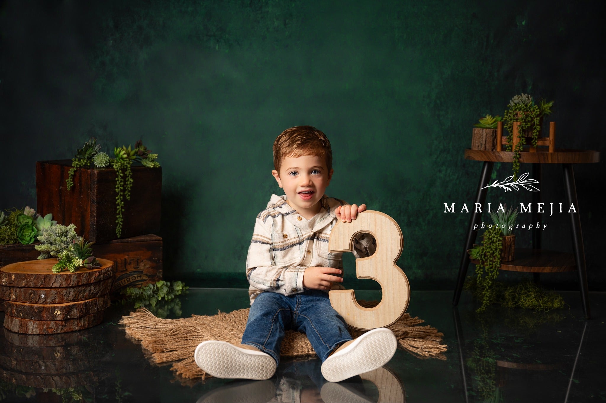 Abstarct Dark Green Texture Photo Studio Backdrop GC-139