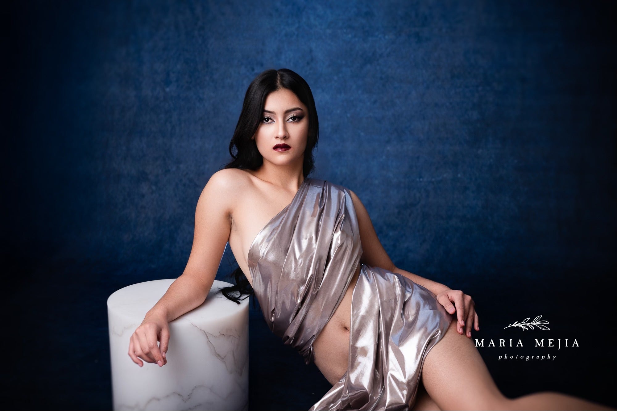 Abstract Dark Blue Texture Portrait Photo Studio Backdrop DHP-207