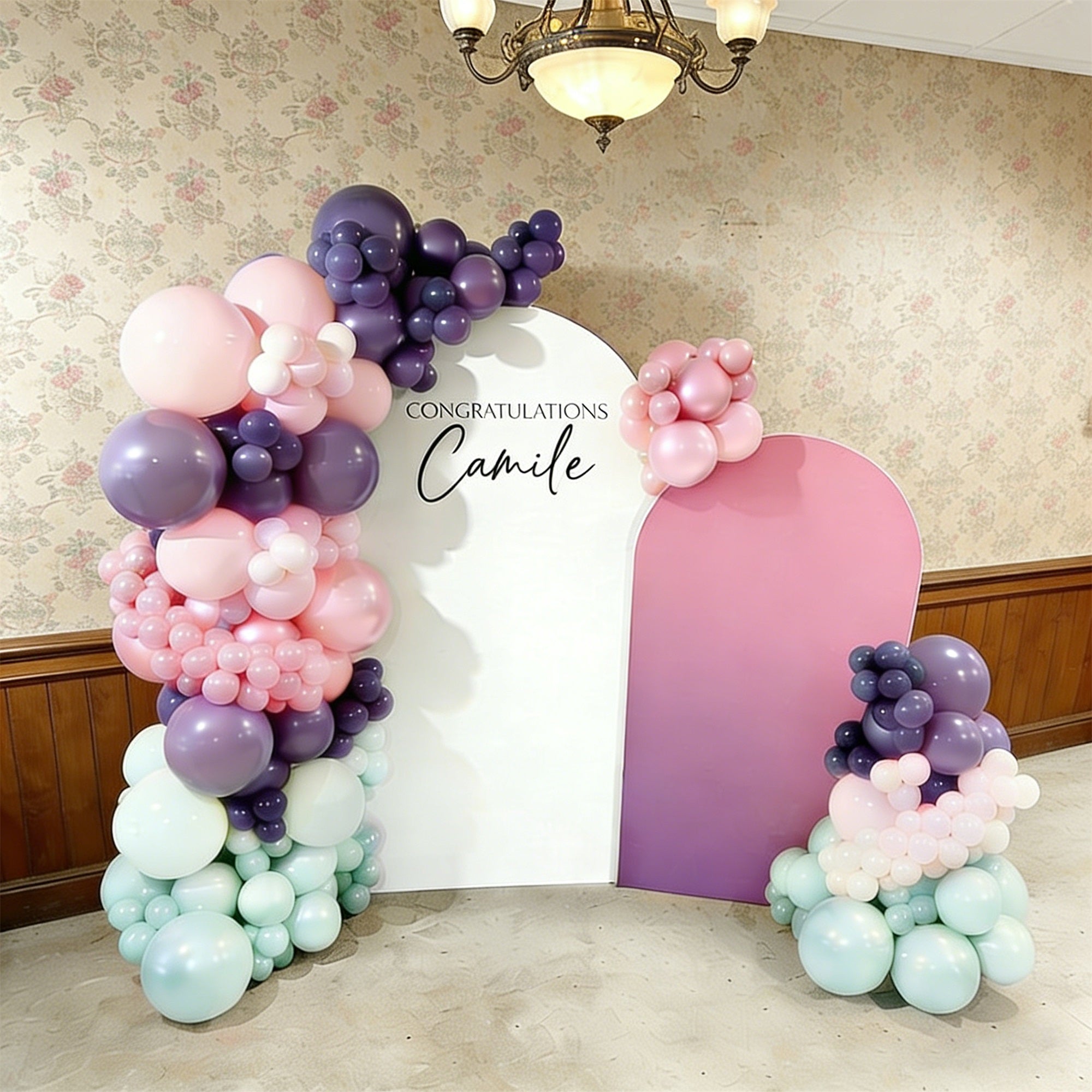 Graduation Party Backdrop White Pink Arch Backdrop Kit For Party Decor