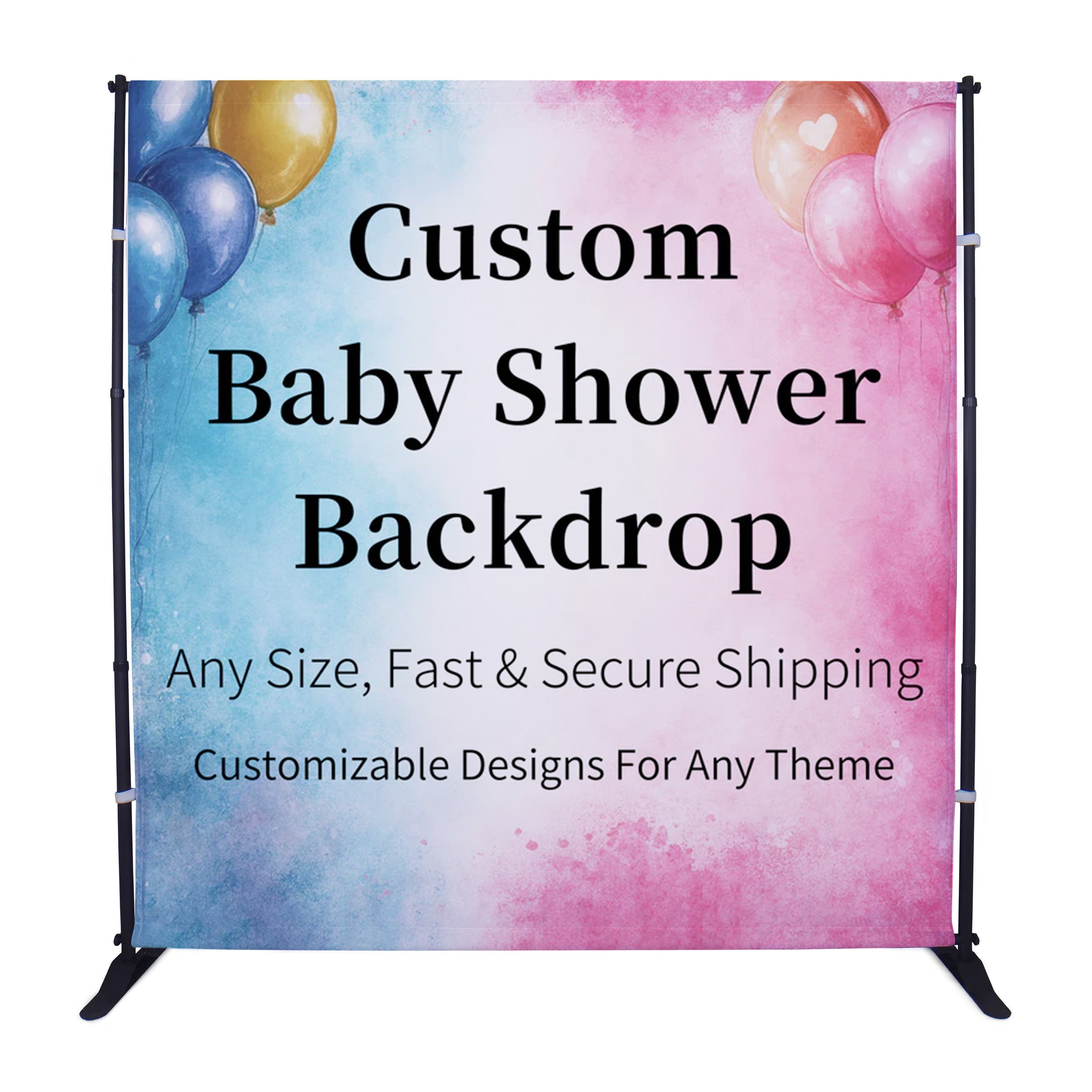 Custom Baby Shower Backdrop Party Event Decoration Personalized Backdrop