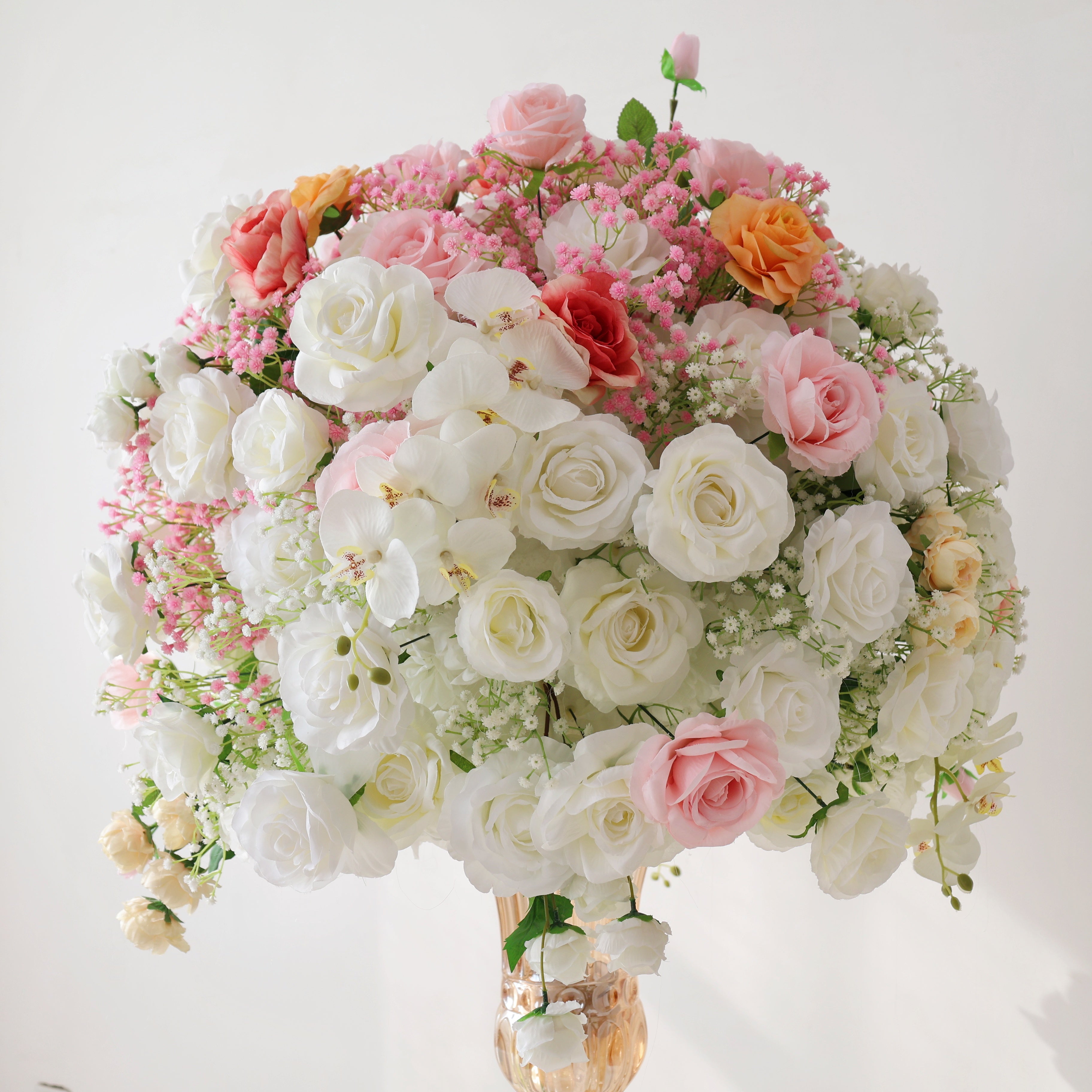 Pink Artificial Flower Centerpieces Tables Wedding Arrangement AAFC-057