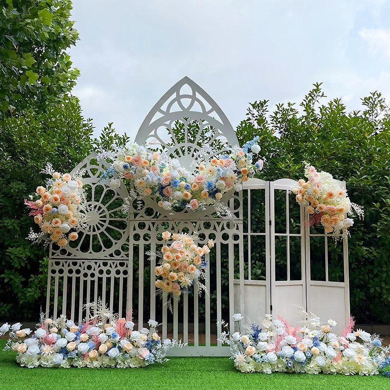 Champagne Rose Floor Floral Hanging Floral Arrangement Arch Decor ABFR-001
