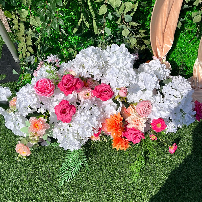 Luxury Greenery Wall Backdrop with Giant Bow for Wedding Party Decor ABFW-015