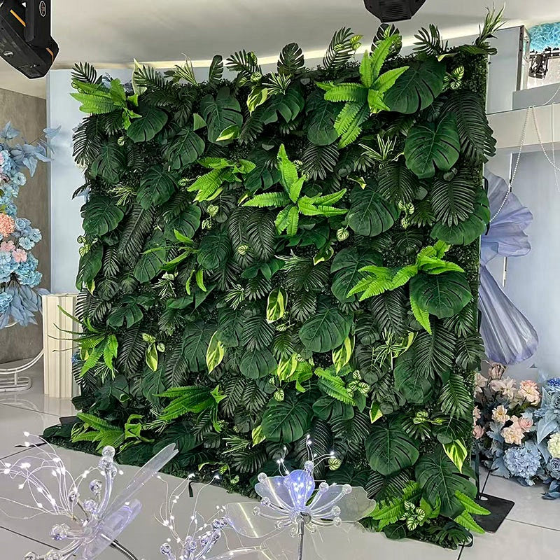 5D Tropical Jungle Fabric Greenery Wall Backdrop Party Decor ABFW-029