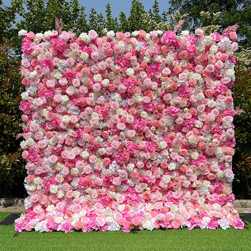 soft blush flower wall backdrop for Mother’s Day celebration