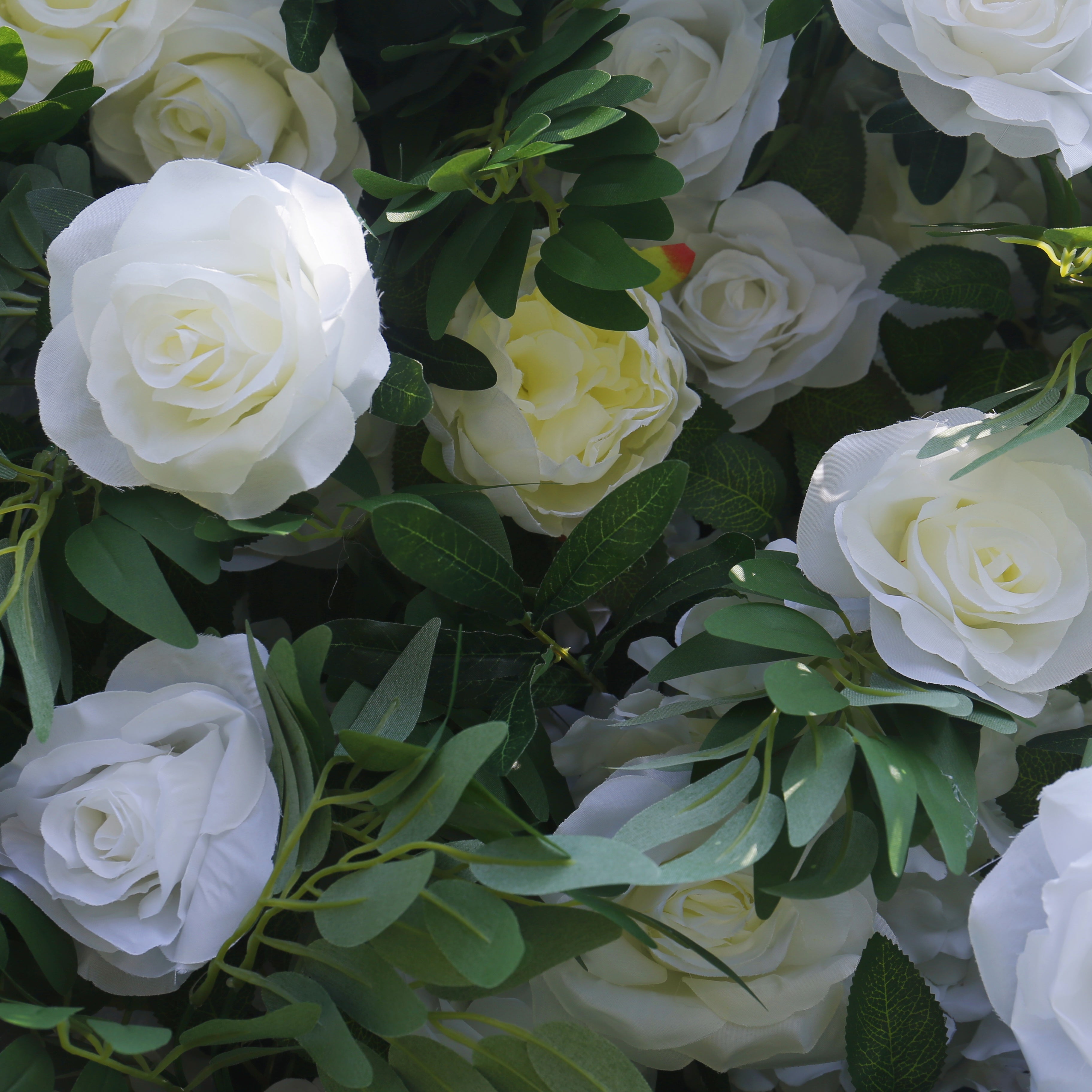 Green and White Rose Artificial Wedding Arch Flower Wall Events Decor ACAW-007
