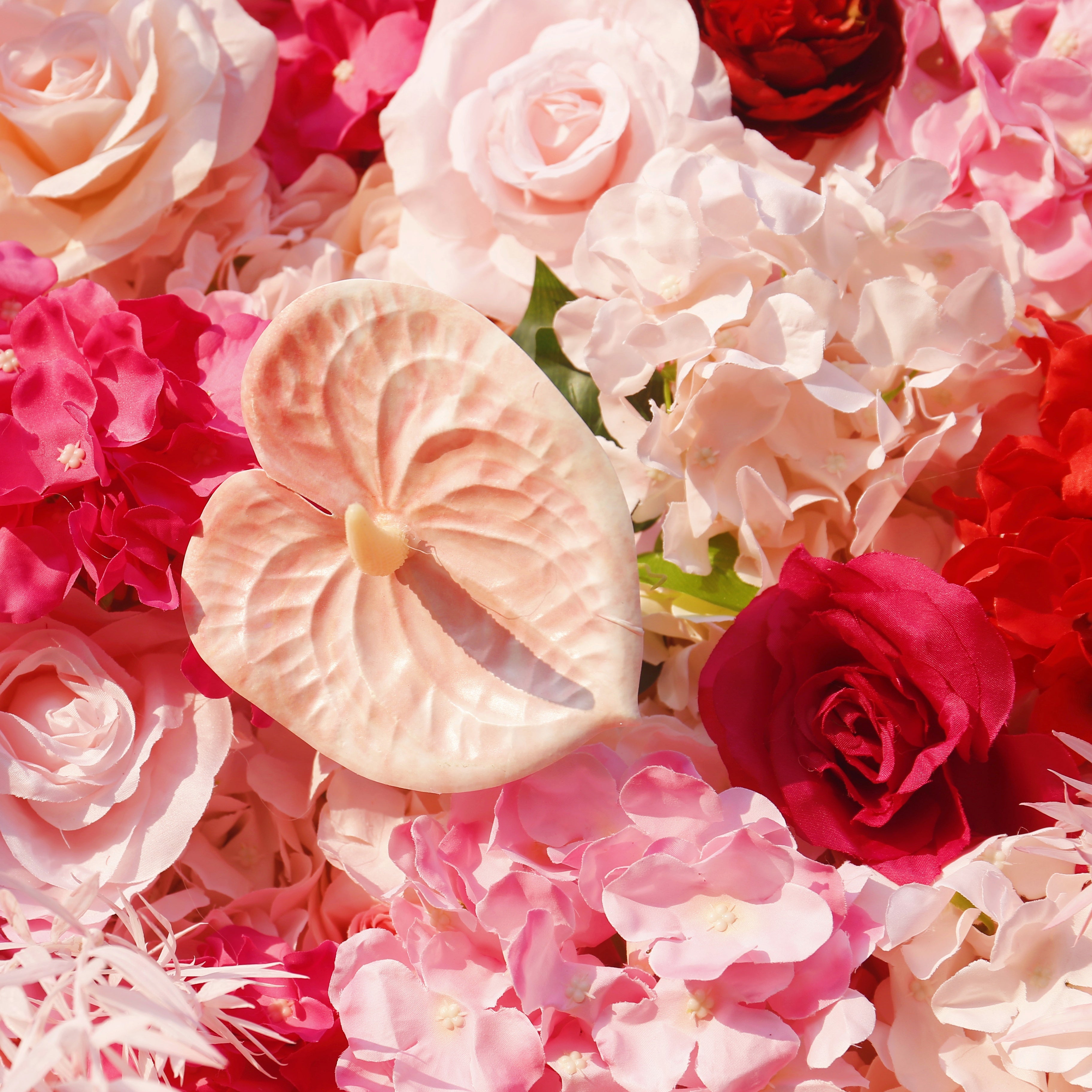 Pink Red Mixed Flower Wall Backdrop for Birthday Party Decor ACFW-154