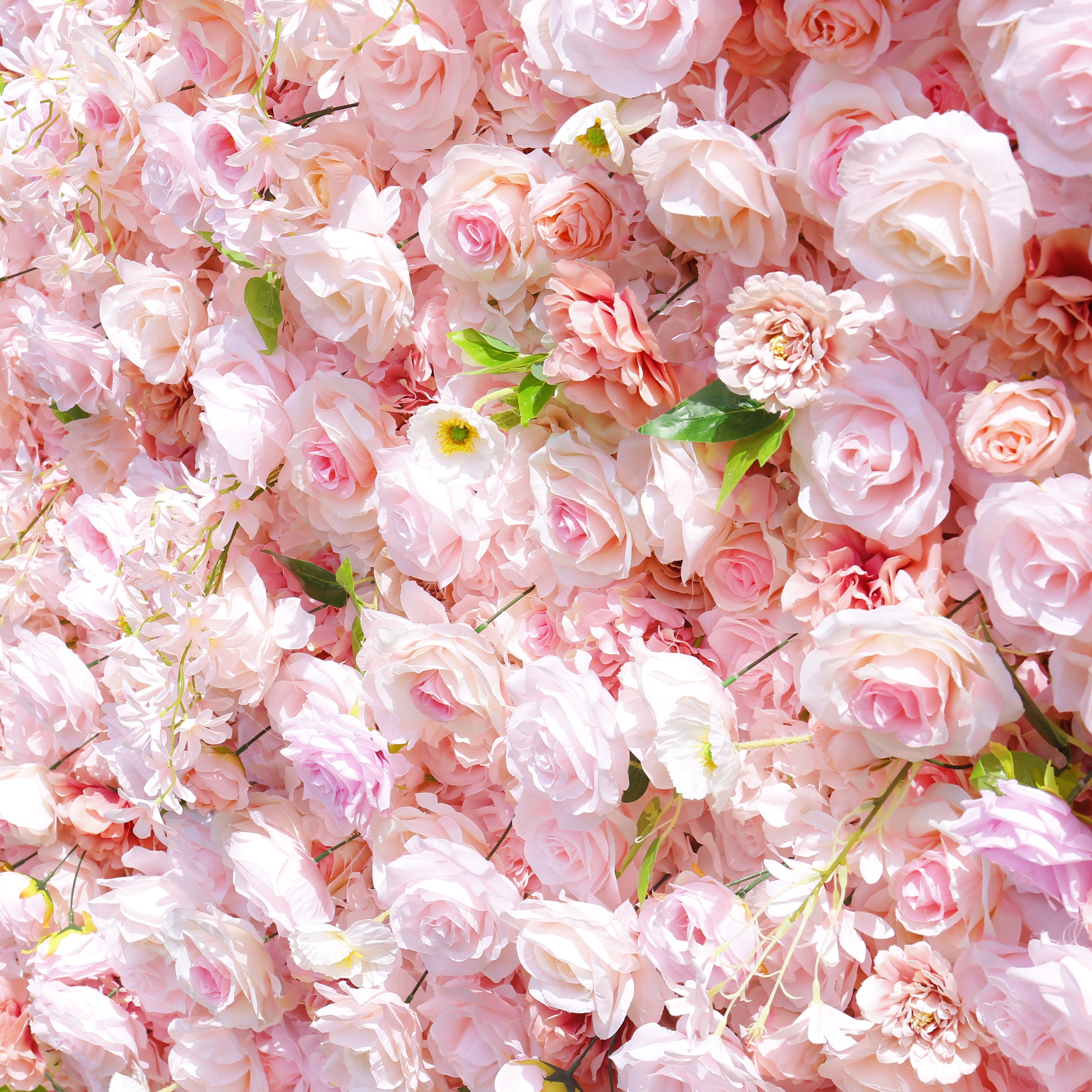Soft Pink Rose Flower Wall For Wedding Party Decor ACFW-004