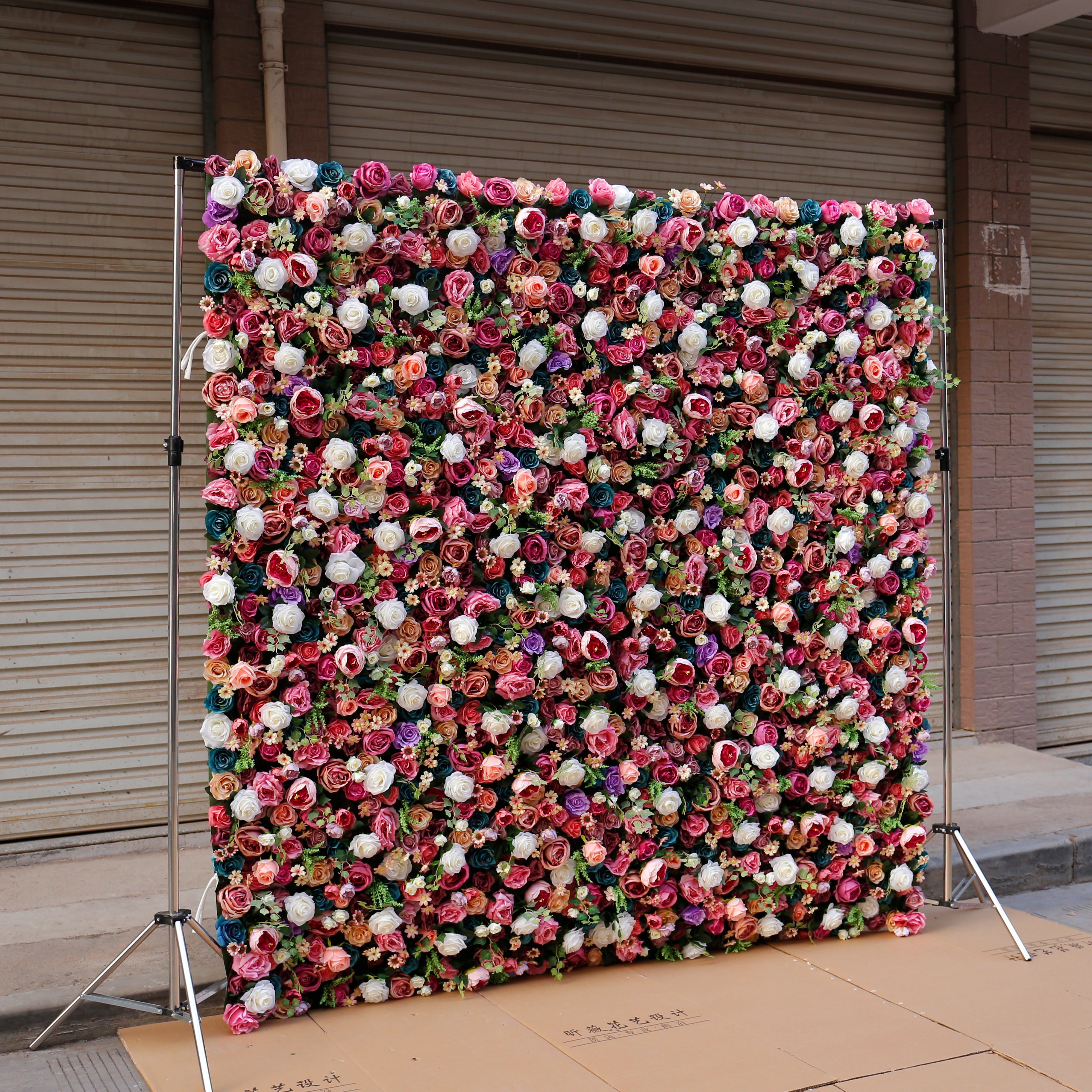 Vintage Multicolor Rose Flower Wall Backdrop for Wedding Event Decor ACFW-006