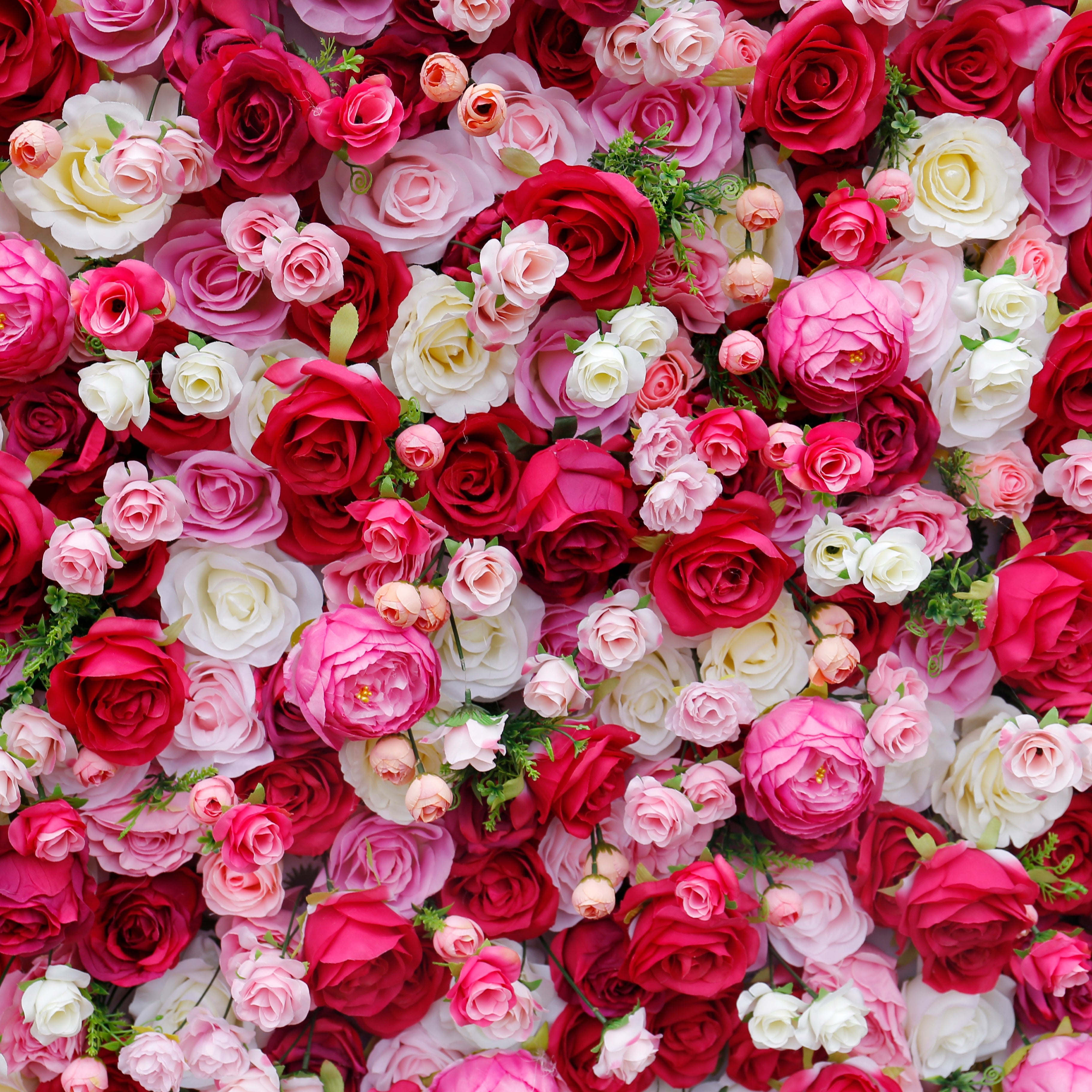 5D Artificial Red Mixed Roses Roll Up Curtain Wedding Flower Wall ACFW-016