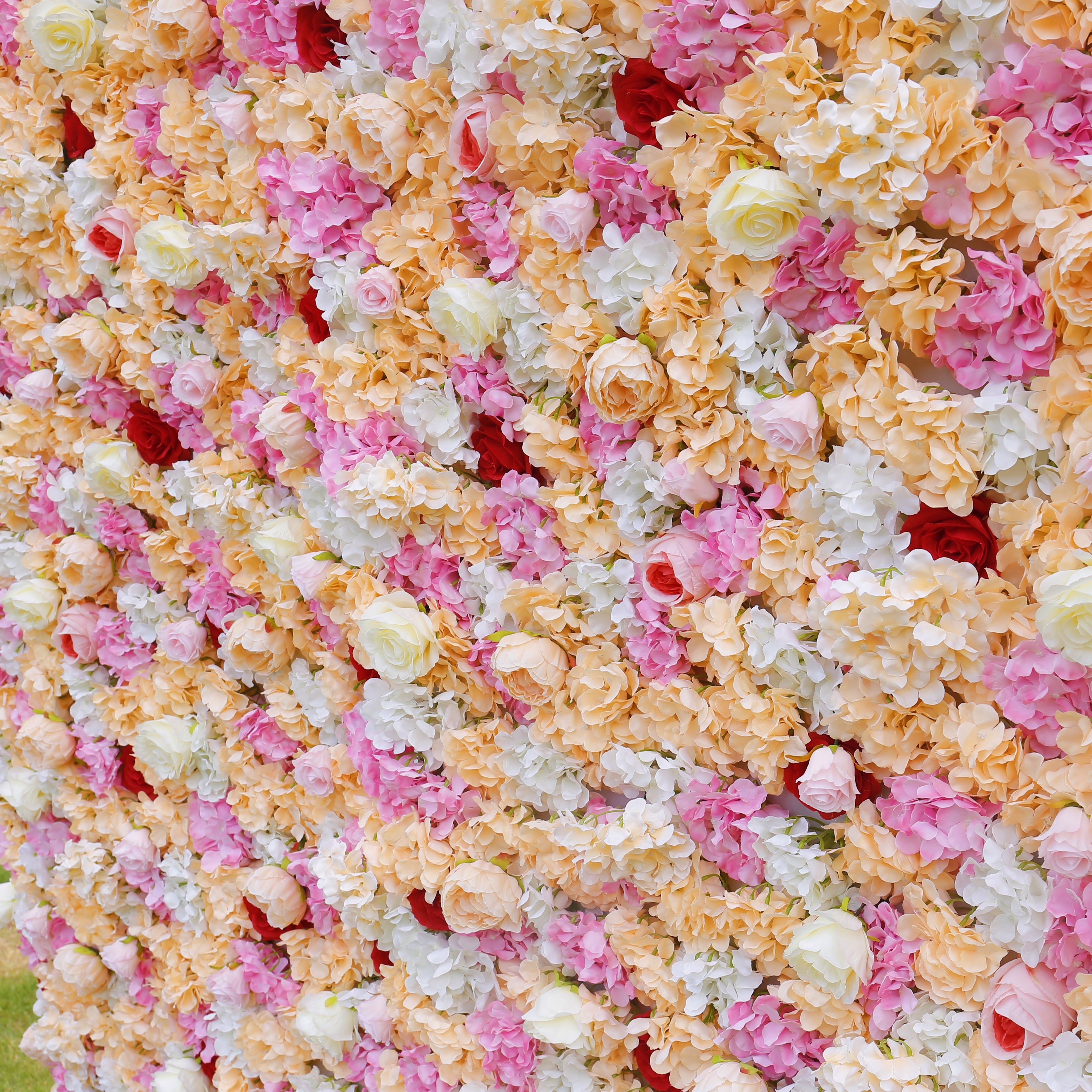 Peach Pink Floral Wall Backdrop for Wedding Birthday Party Decor ACFW-018