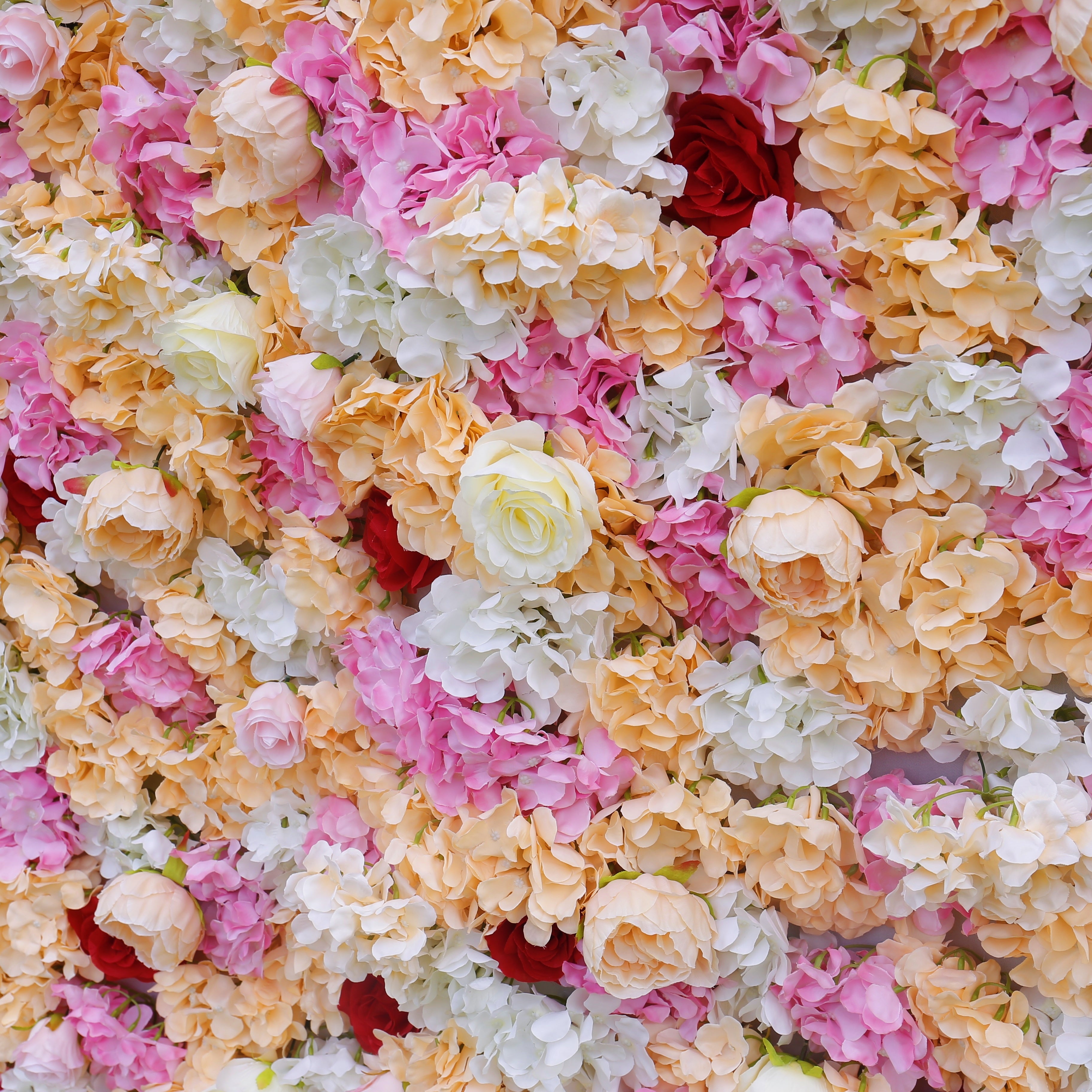 Peach Pink Floral Wall Backdrop for Wedding Birthday Party Decor ACFW-018