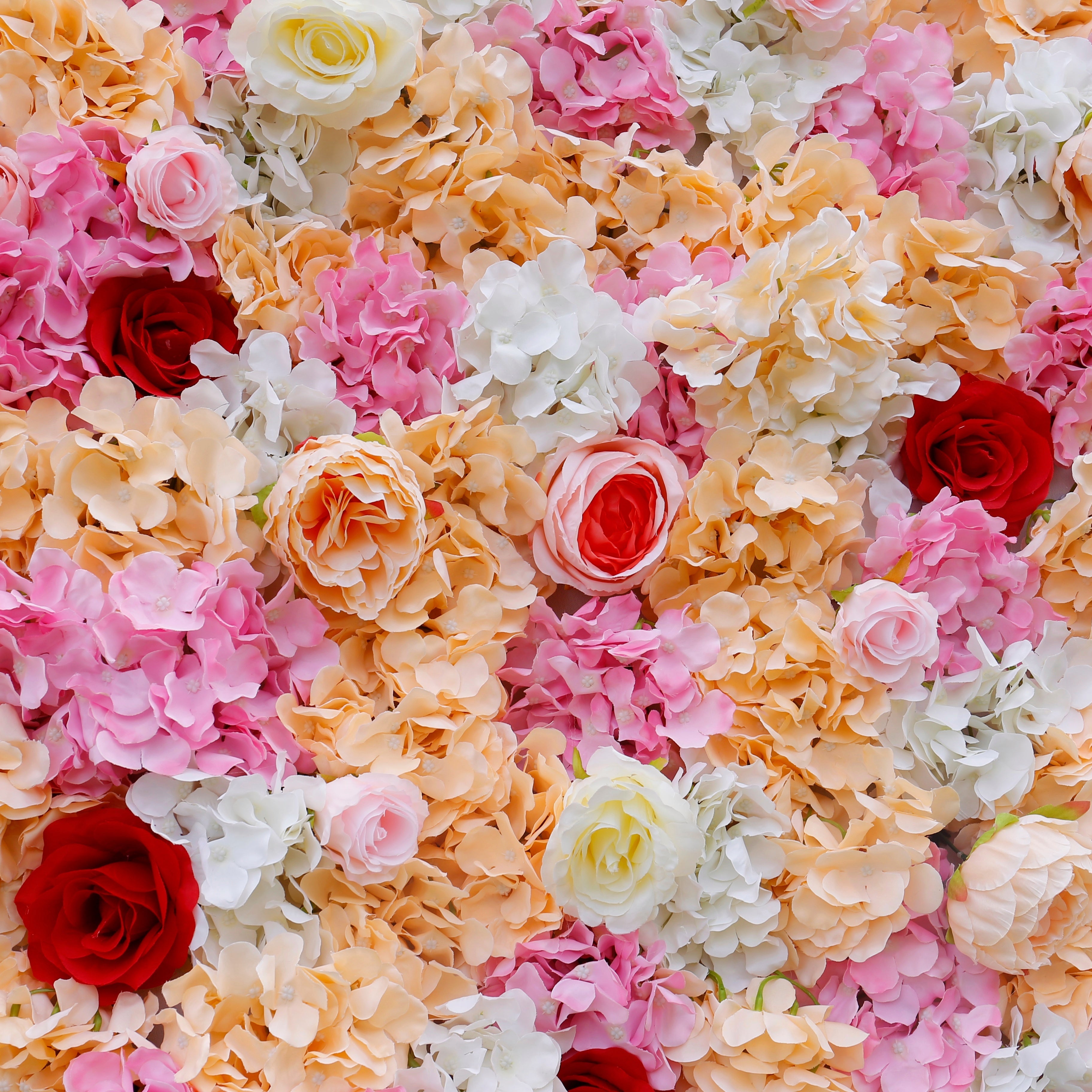 Peach Pink Floral Wall Backdrop for Wedding Birthday Party Decor ACFW-018