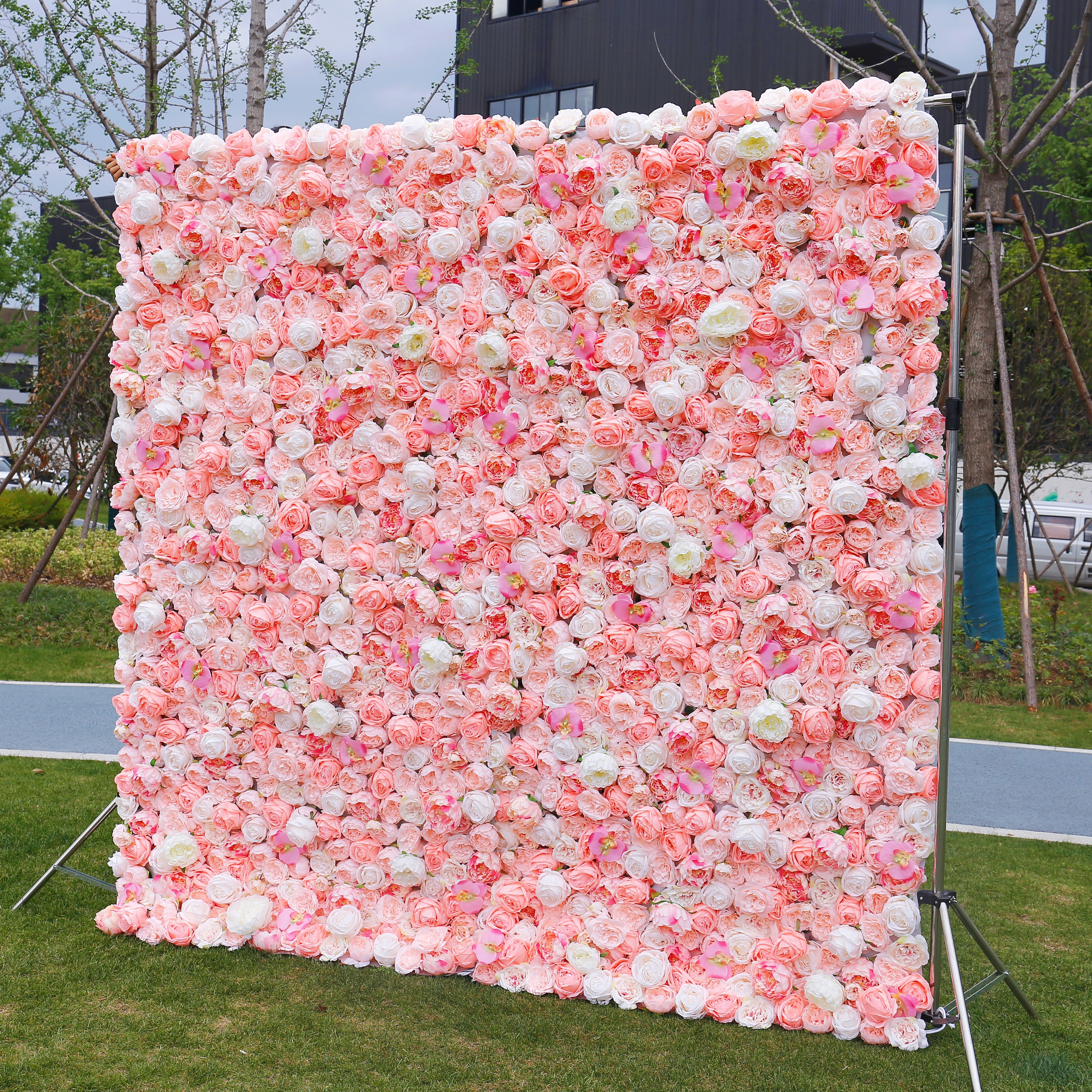 Premium Blush Pink Flower Wall Backdrop for Event Party Decor ACFW-019