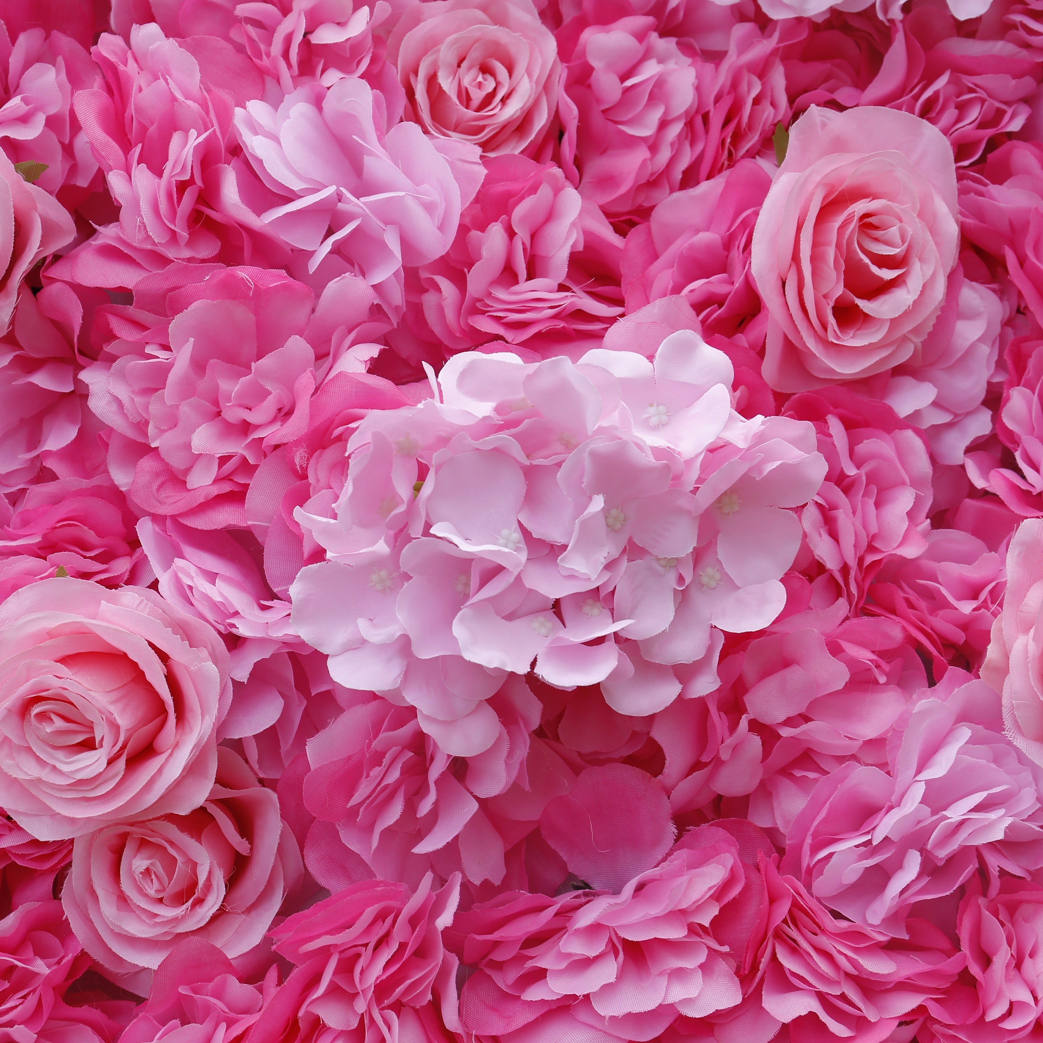 Hot Pink Artificial Flower Wall Backdrop for Wedding & Birthday Decor ACFW-022