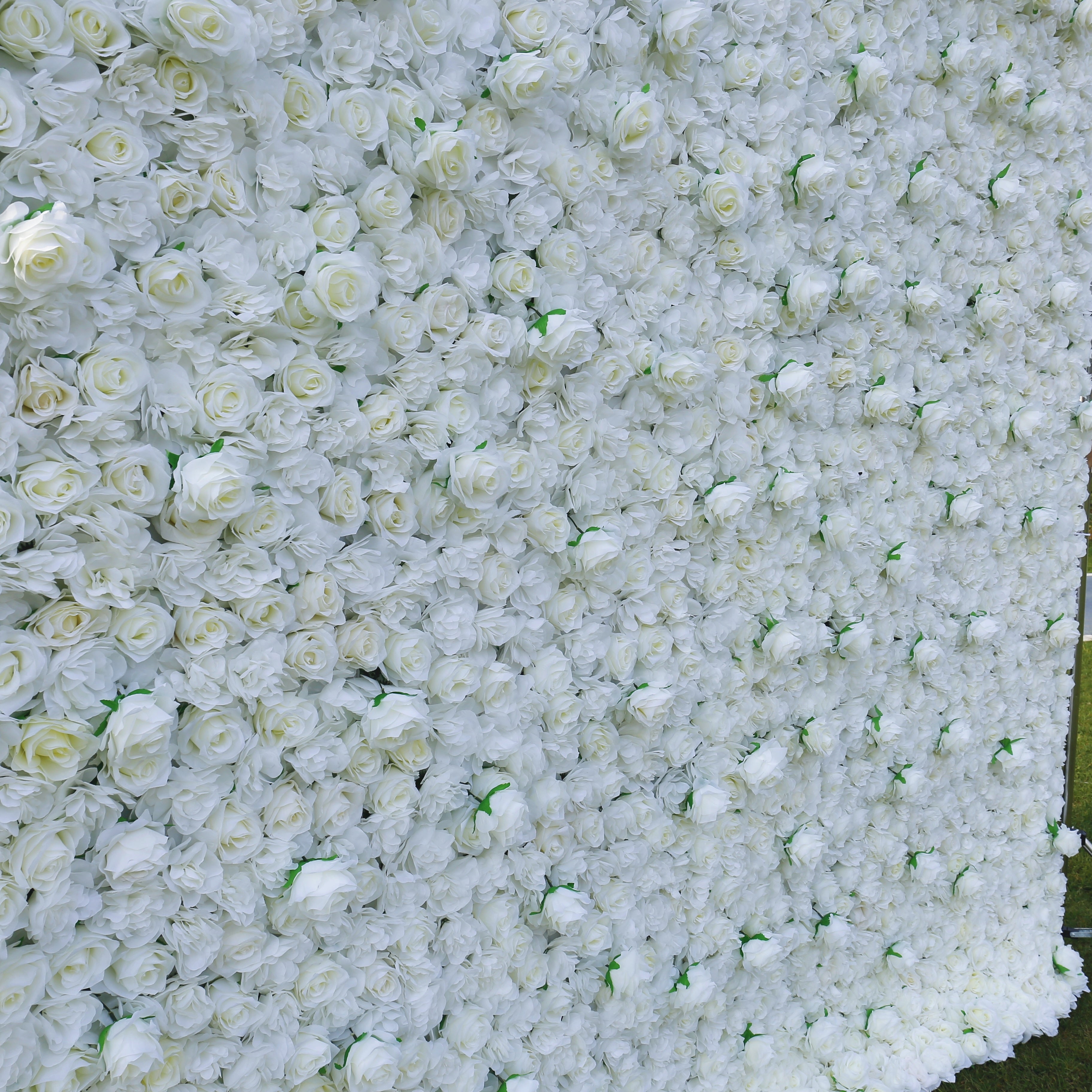 Full White Artificial Flower Wall Backdrop for Wedding Birthday Decor ACFW-061