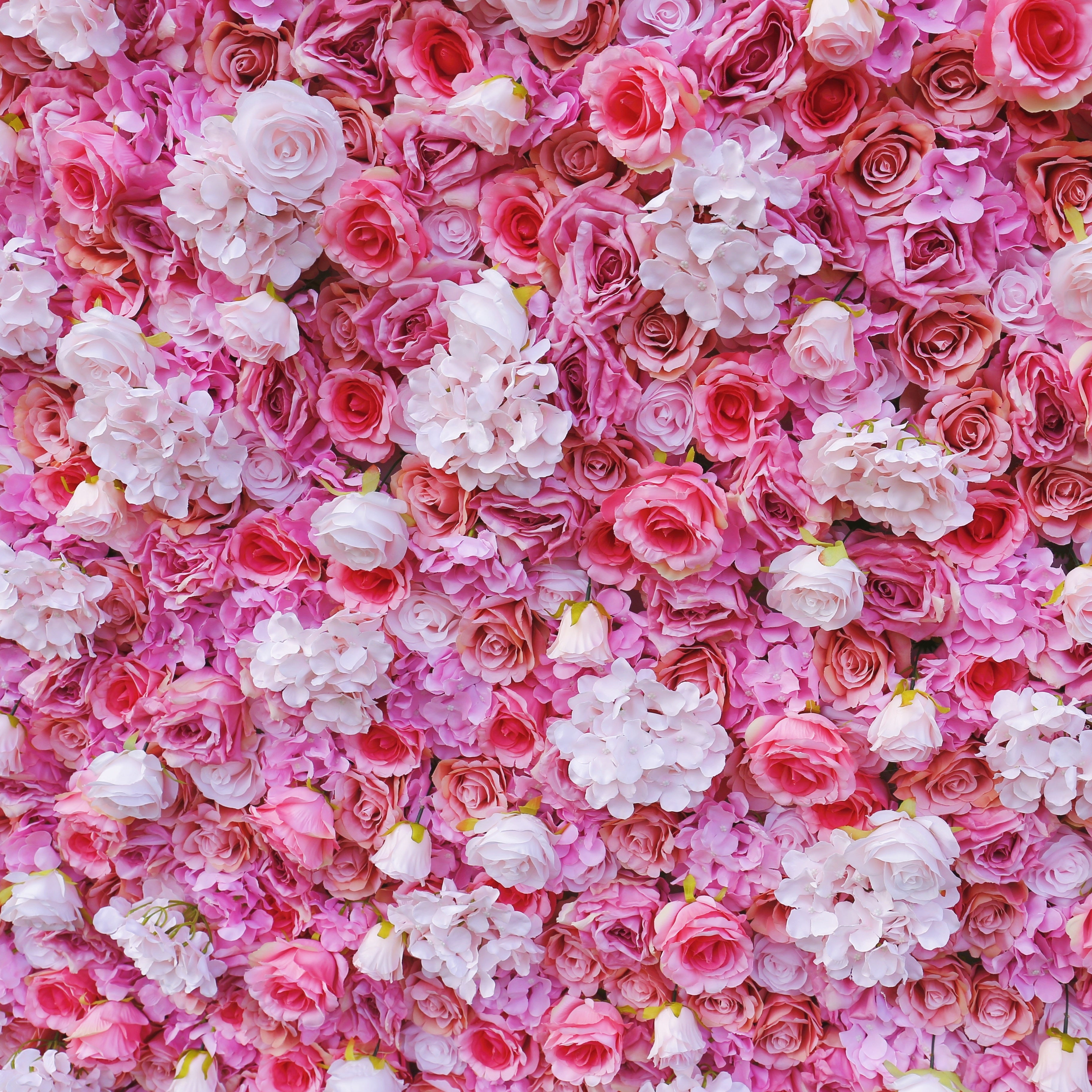Handmade Silk Pink Hydrangea & Rose Wedding Artificial Flower Wall ACFW-035