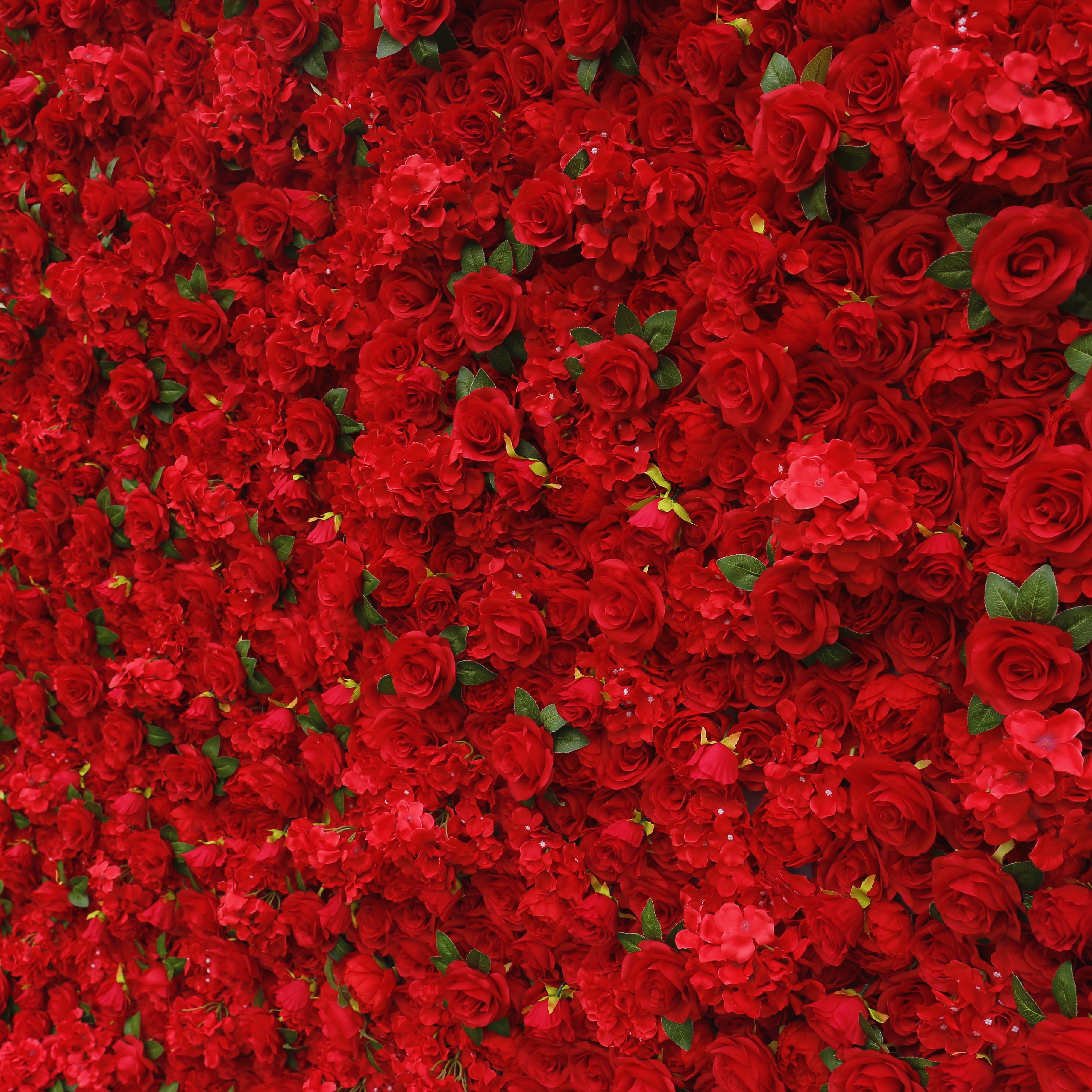 Premium Red Artificial Floral Wall For Wedding Event Decor ACFW-039