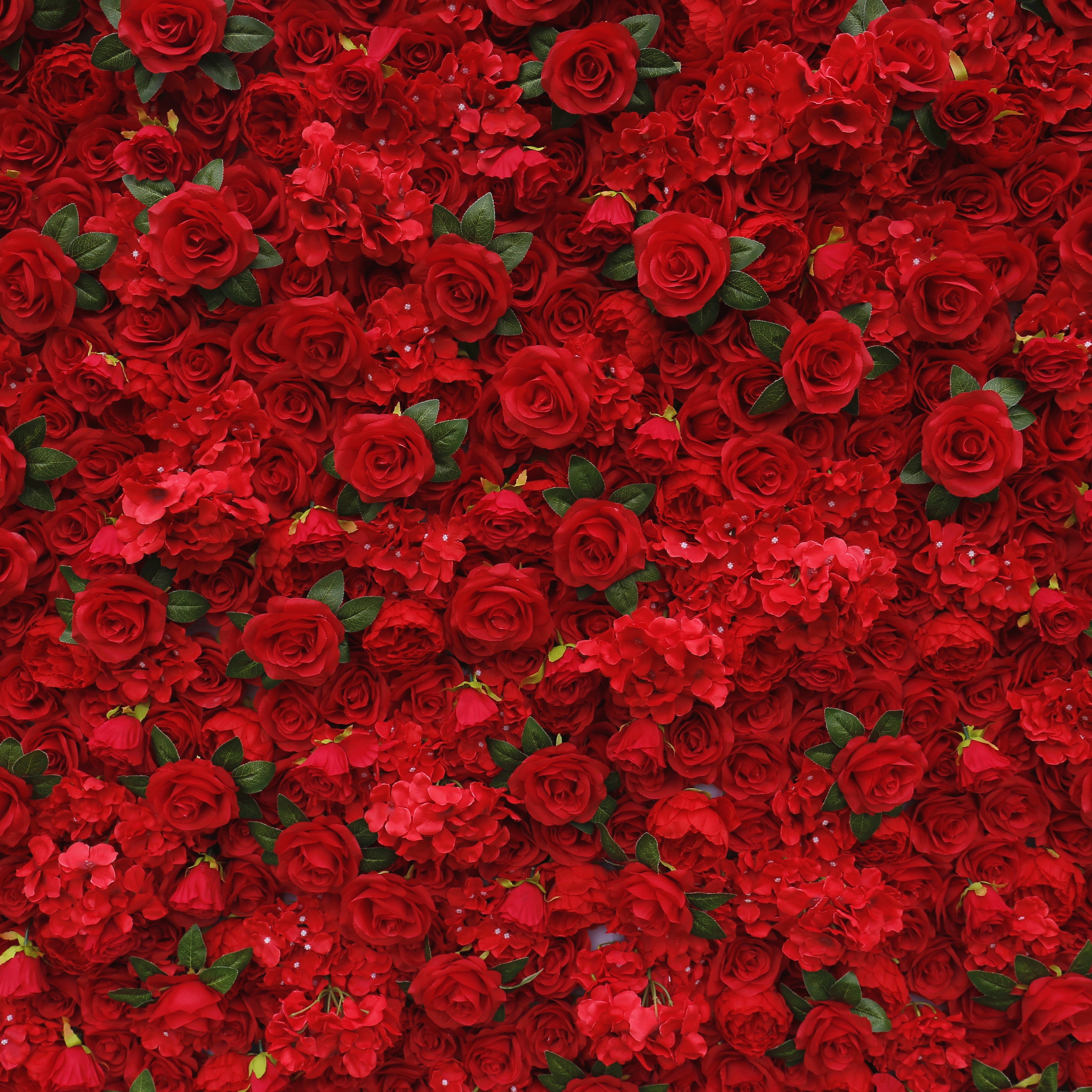 Premium Red Artificial Floral Wall For Wedding Event Decor ACFW-039