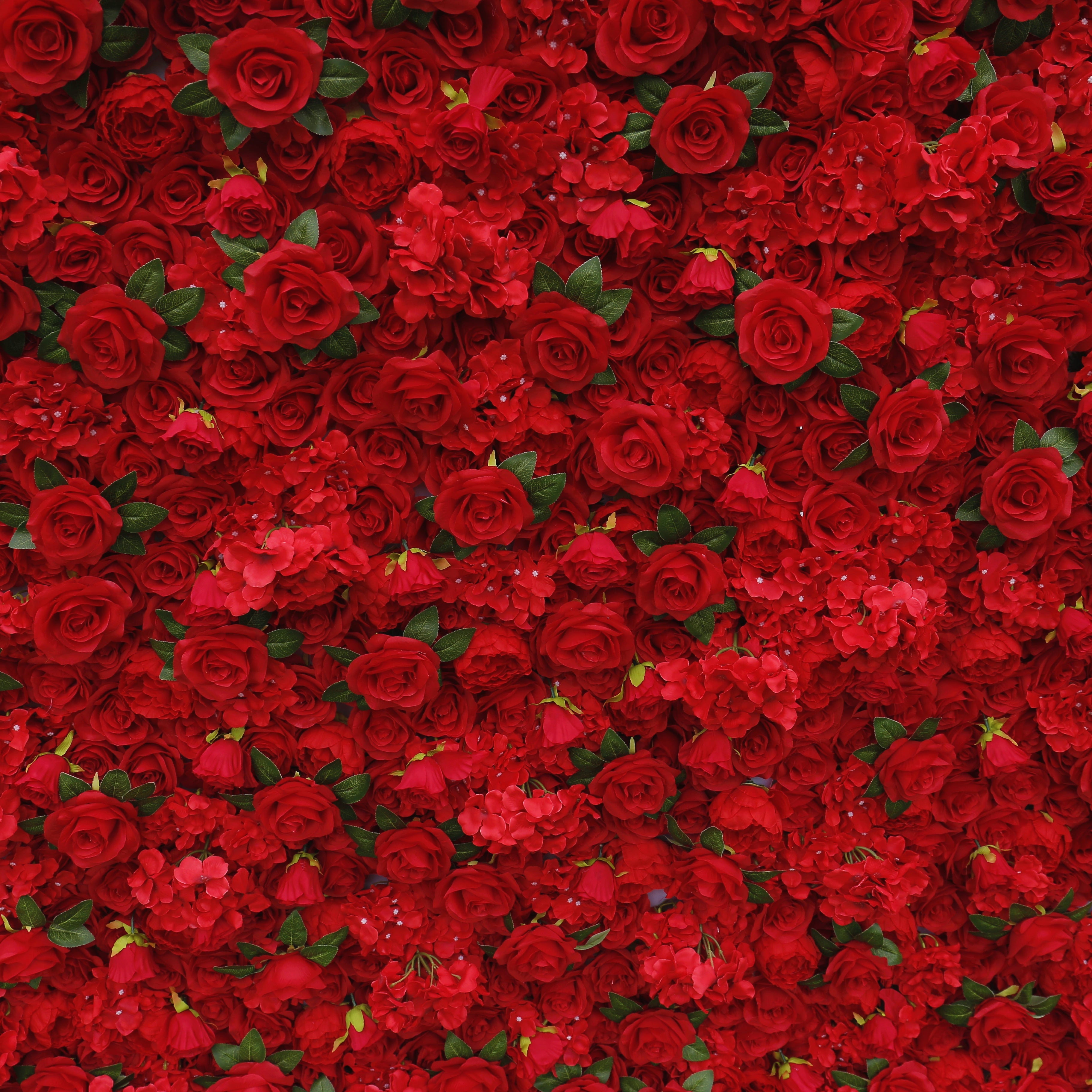 Premium Red Artificial Floral Wall For Wedding Event Decor ACFW-039